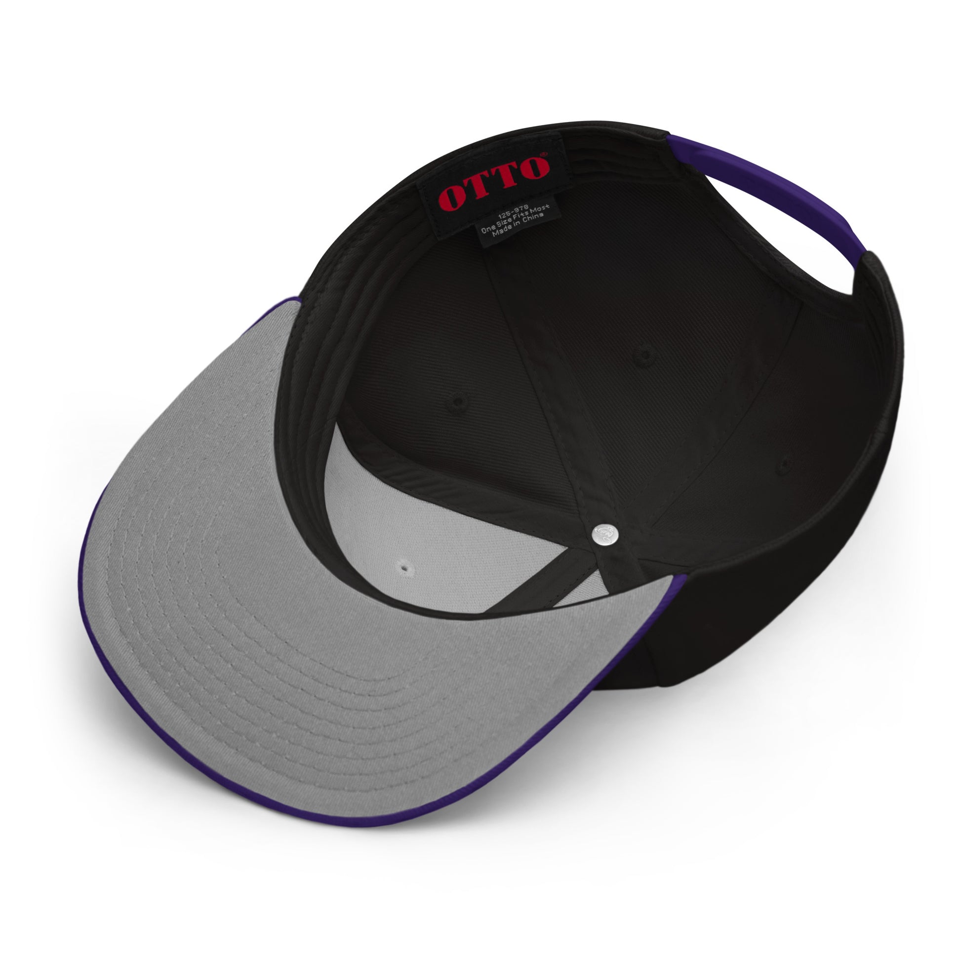 College-Style Wool-Blend Snapback Hat • Purple • ZRH Zurich • YHM Designs - Image 04