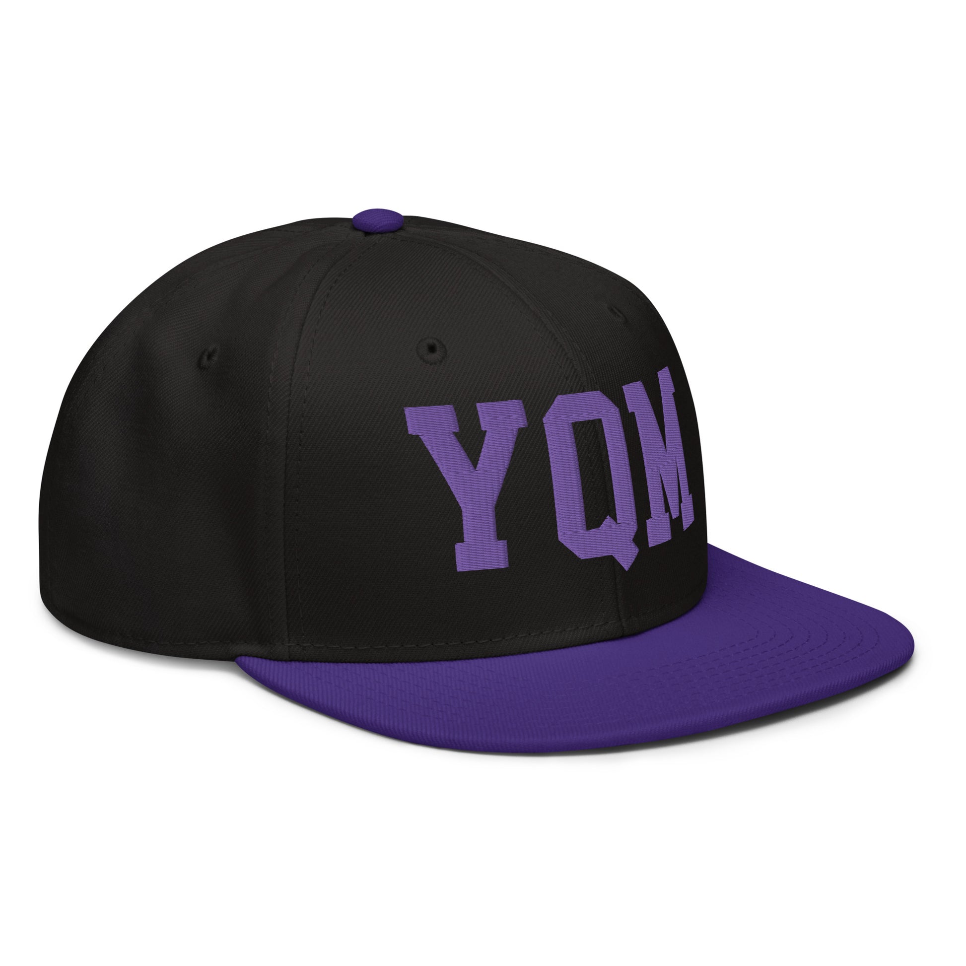 College-Style Wool-Blend Snapback Hat • Purple • YQM Moncton • YHM Designs - Image 10