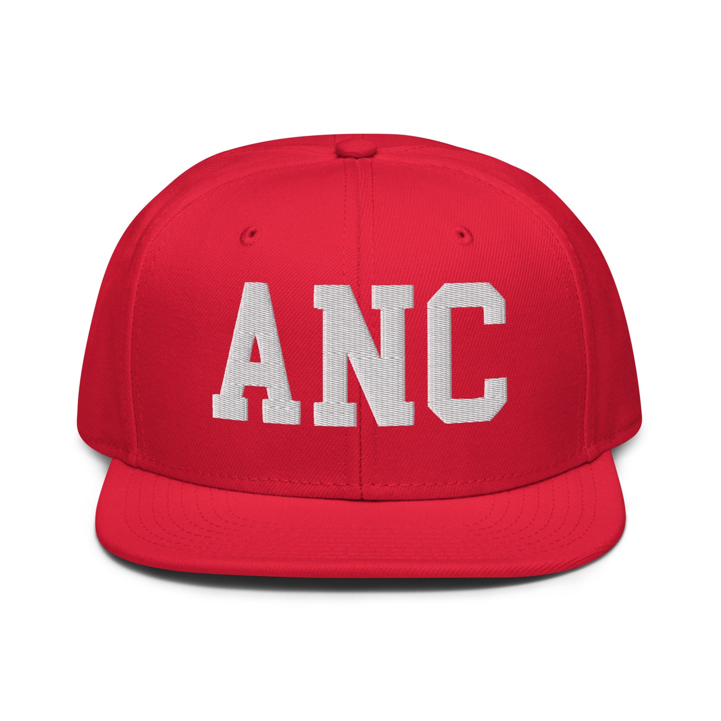College-Style Wool-Blend Snapback Hat • White • ANC Anchorage • YHM Designs - Image 14