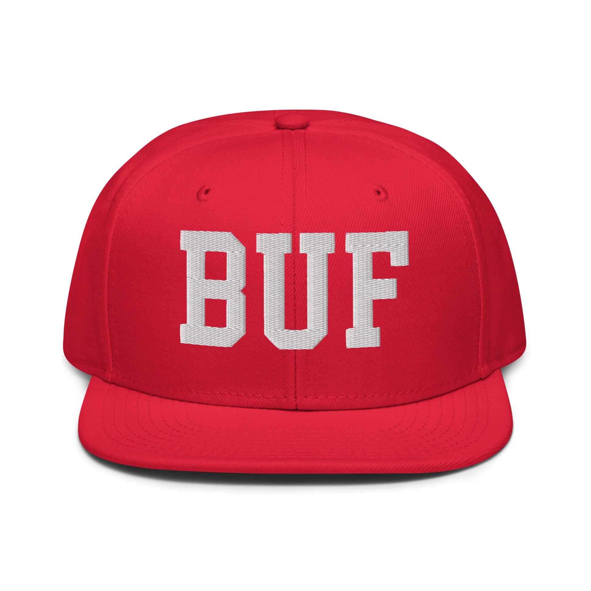 College-Style Wool-Blend Snapback Hat • White • BUF Buffalo • YHM Designs - Image 14