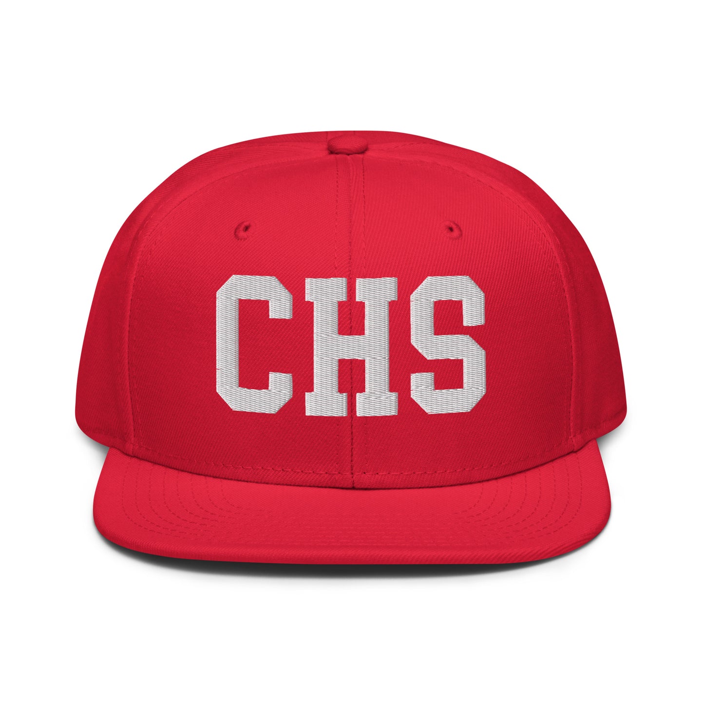 College-Style Wool-Blend Snapback Hat • White • CHS Charleston • YHM Designs - Image 14