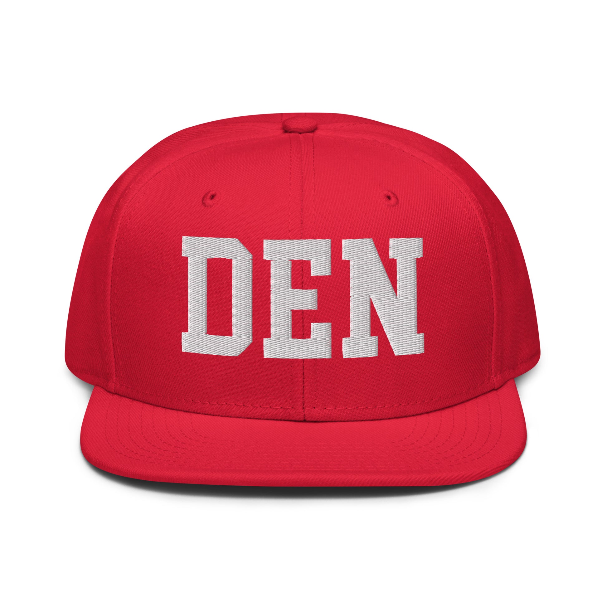 College-Style Wool-Blend Snapback Hat • White • DEN Denver • YHM Designs - Image 14