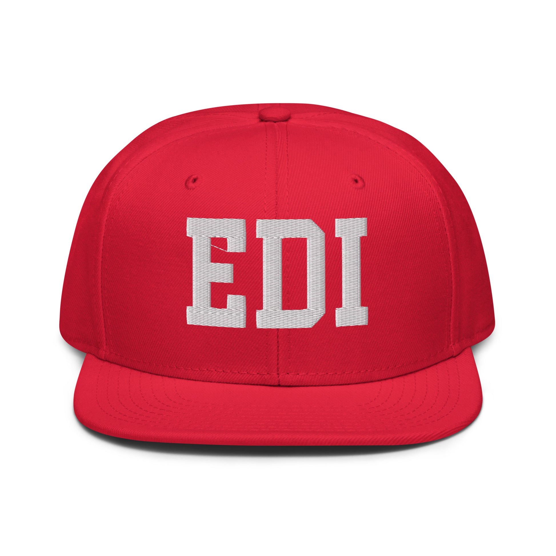 College-Style Wool-Blend Snapback Hat • White • EDI Edinburgh • YHM Designs - Image 14