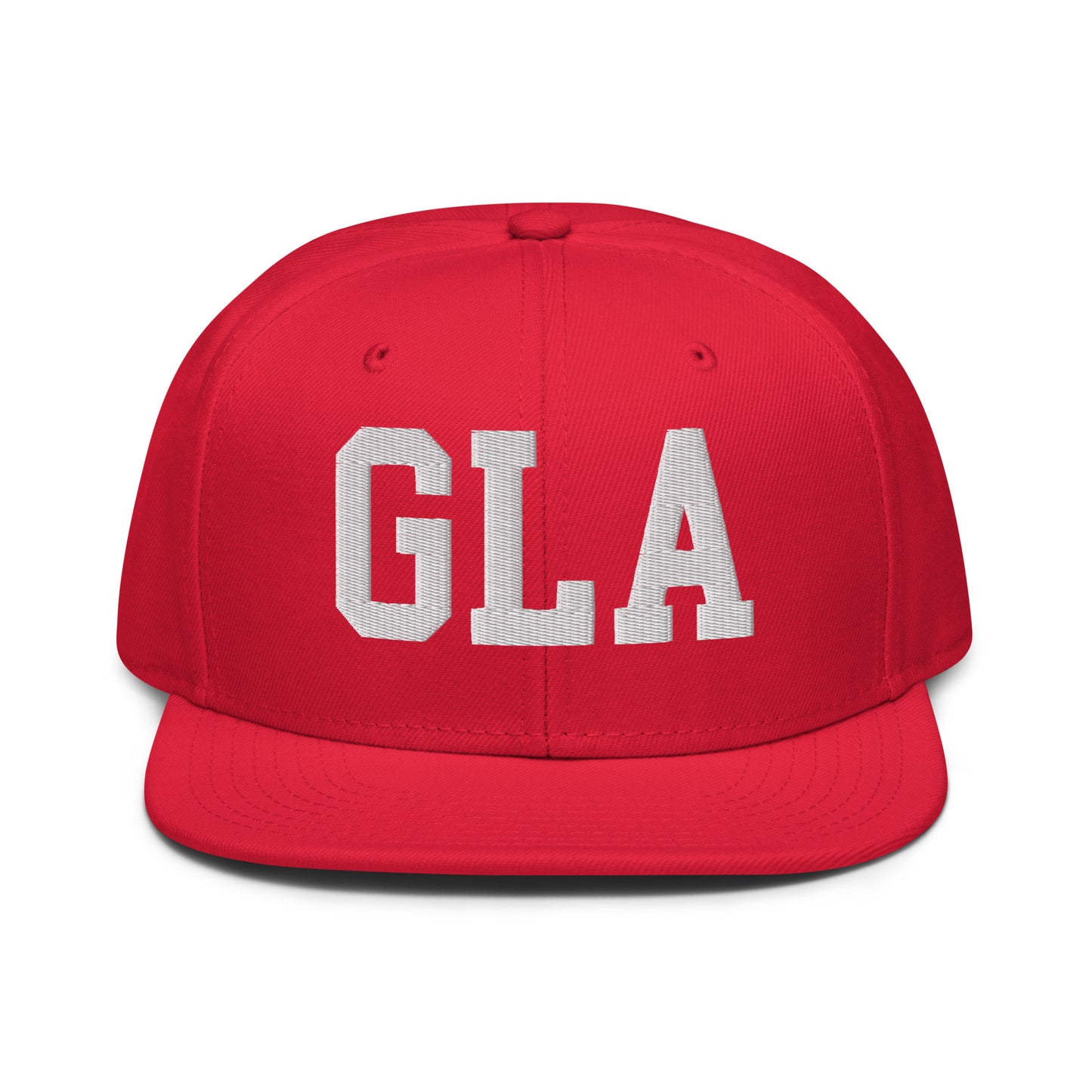 College-Style Wool-Blend Snapback Hat • White • GLA Glasgow • YHM Designs - Image 14