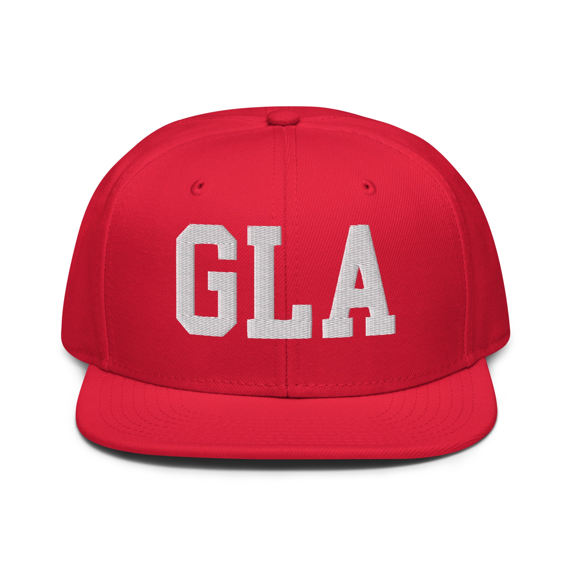 College-Style Wool-Blend Snapback Hat • White • GLA Glasgow • YHM Designs - Image 14