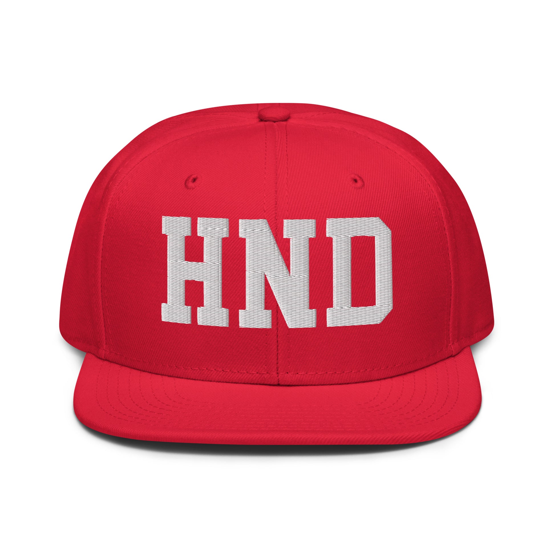 College-Style Wool-Blend Snapback Hat • White • HND Tokyo • YHM Designs - Image 14
