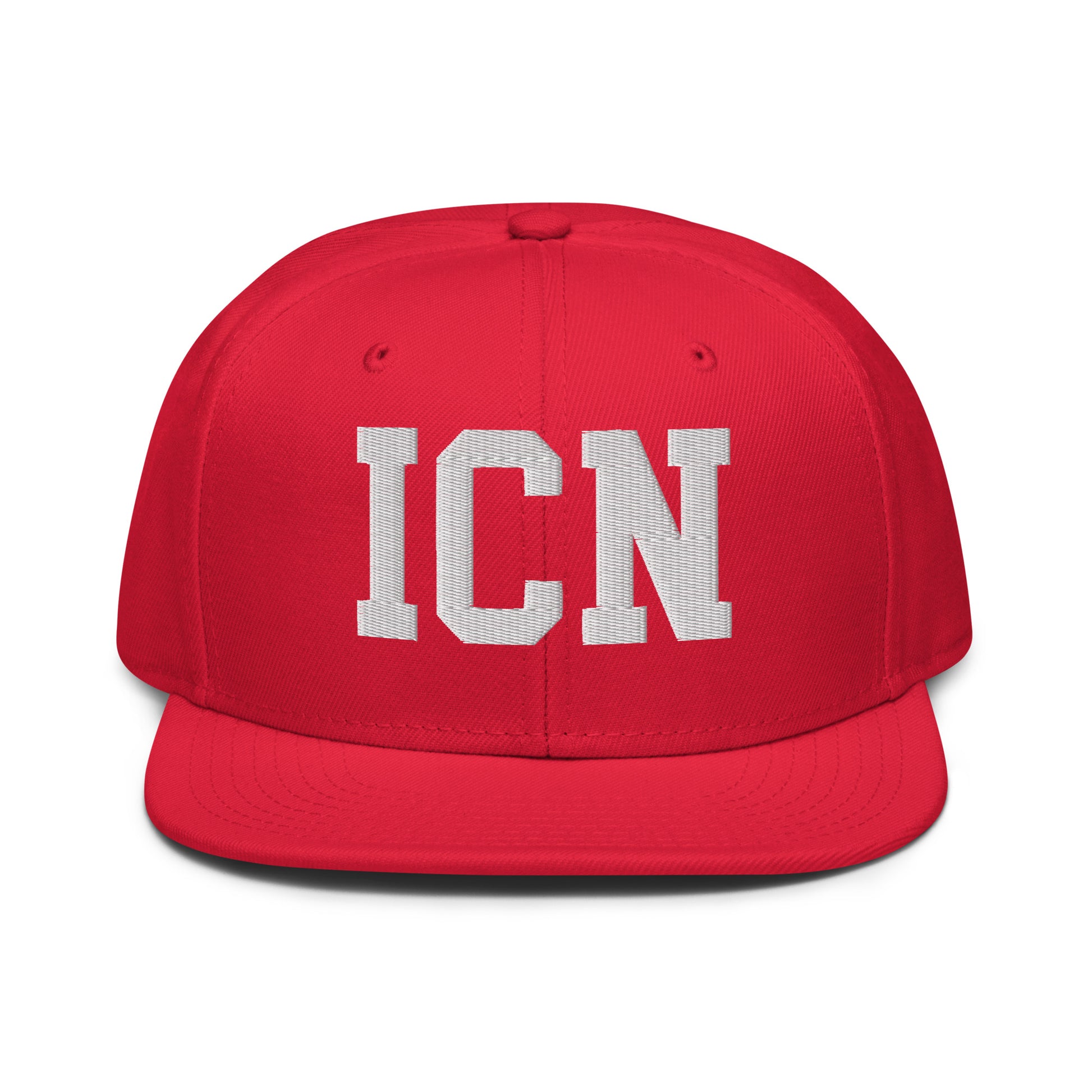 College-Style Wool-Blend Snapback Hat • White • ICN Seoul • YHM Designs - Image 14