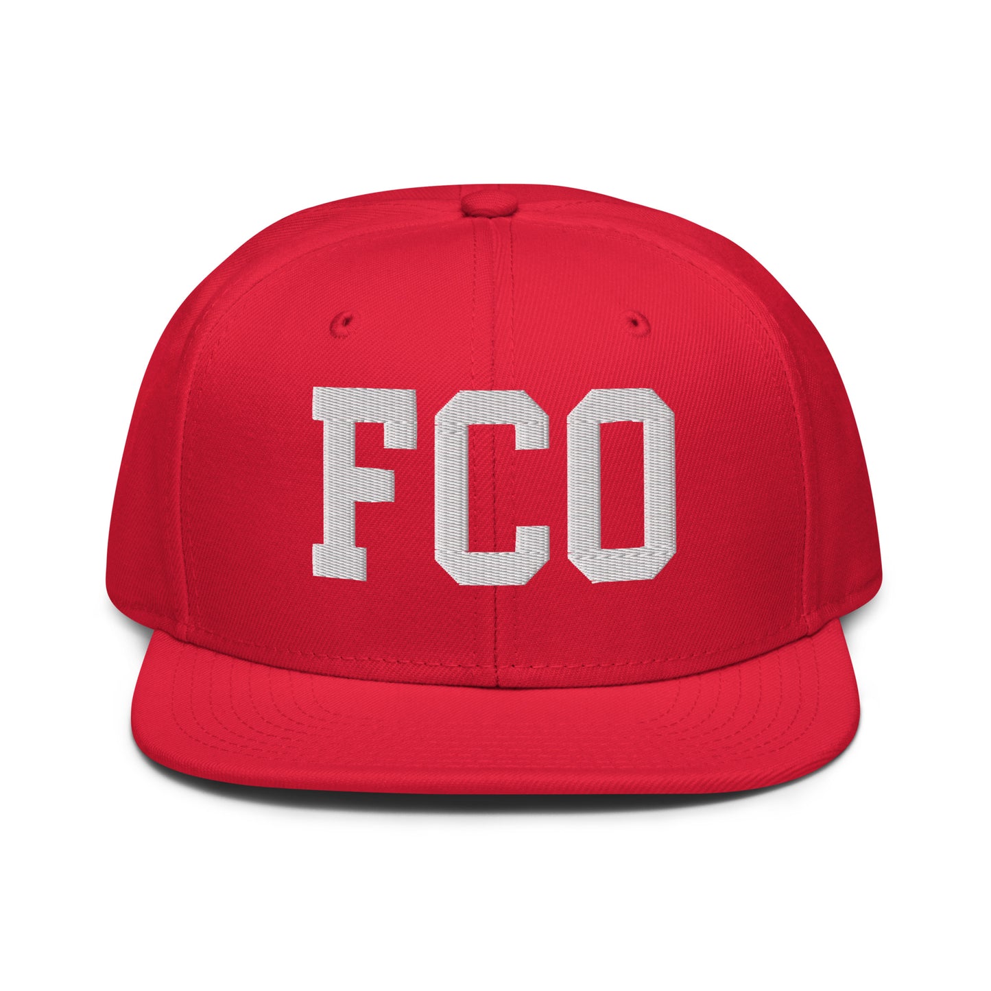 College-Style Wool-Blend Snapback Hat • White • FCO Rome • YHM Designs - Image 14