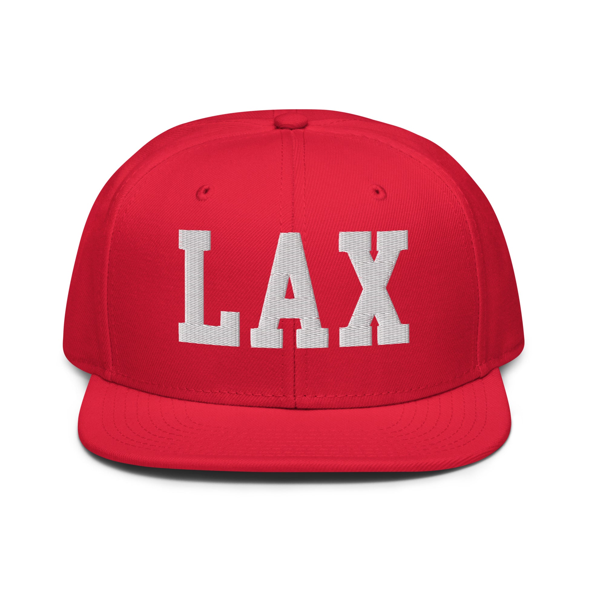 College-Style Wool-Blend Snapback Hat • White • LAX Los Angeles • YHM Designs - Image 14