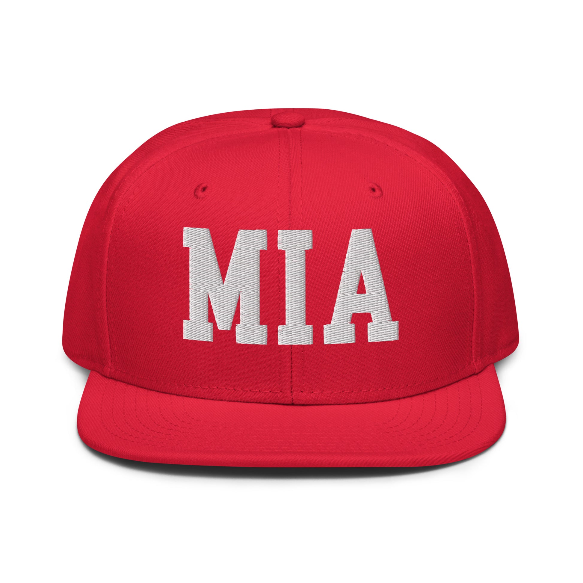 College-Style Wool-Blend Snapback Hat • White • MIA Miami • YHM Designs - Image 14