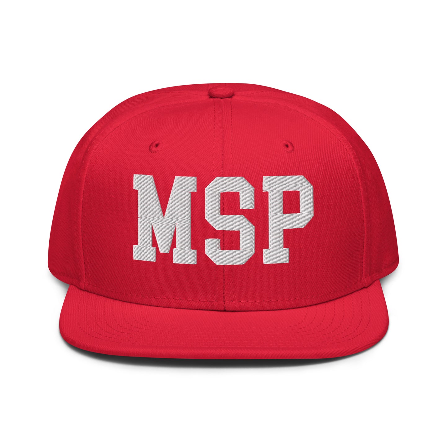 College-Style Wool-Blend Snapback Hat • White • MSP Minneapolis • YHM Designs - Image 14