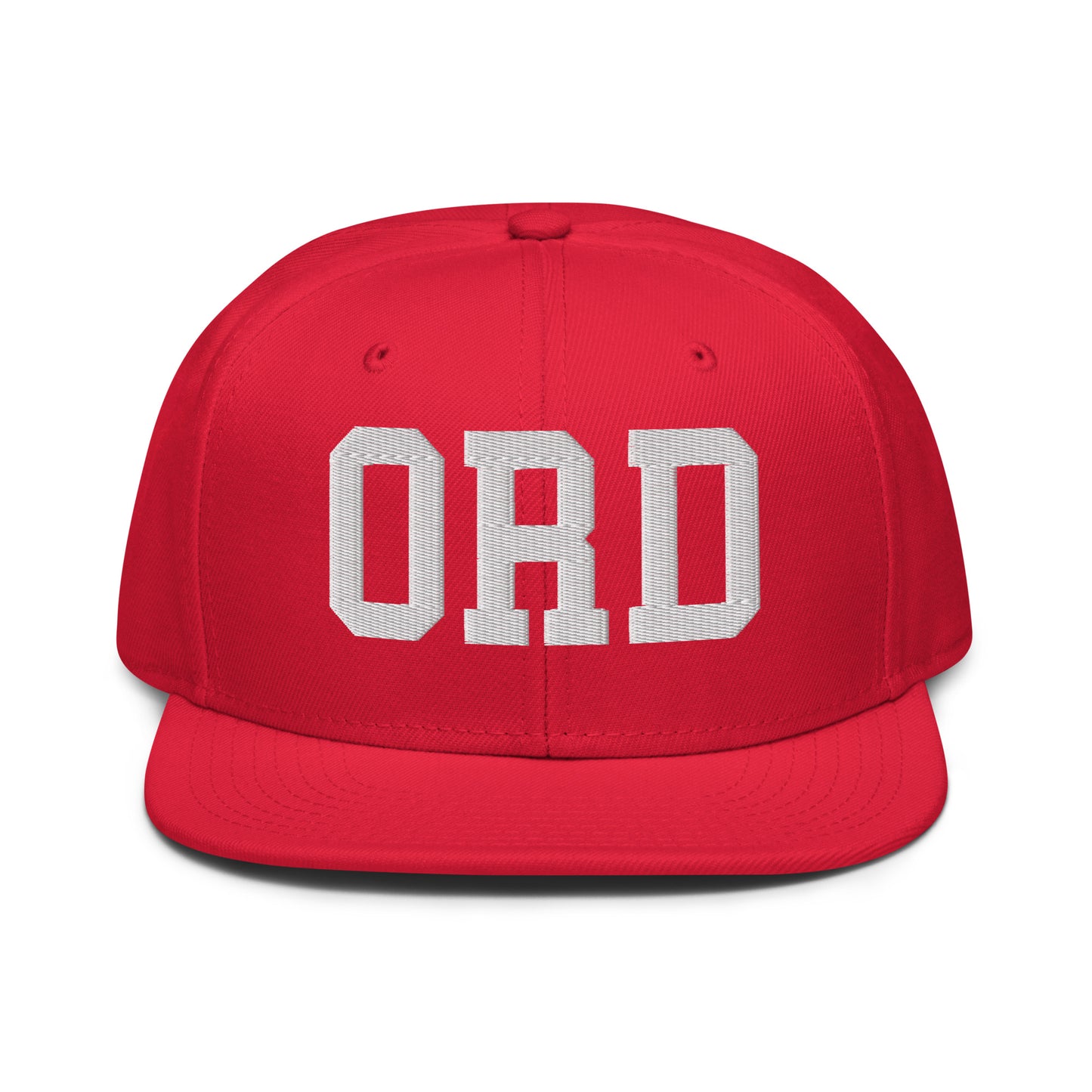 College-Style Wool-Blend Snapback Hat • White • ORD Chicago • YHM Designs - Image 14