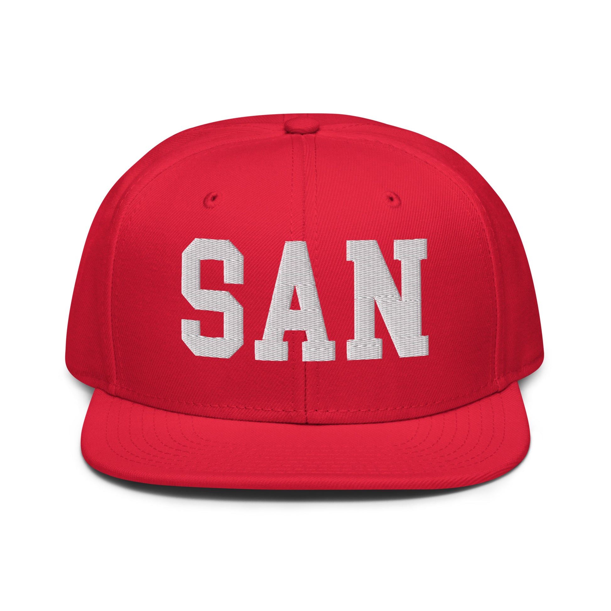 College-Style Wool-Blend Snapback Hat • White • SAN San Diego • YHM Designs - Image 14