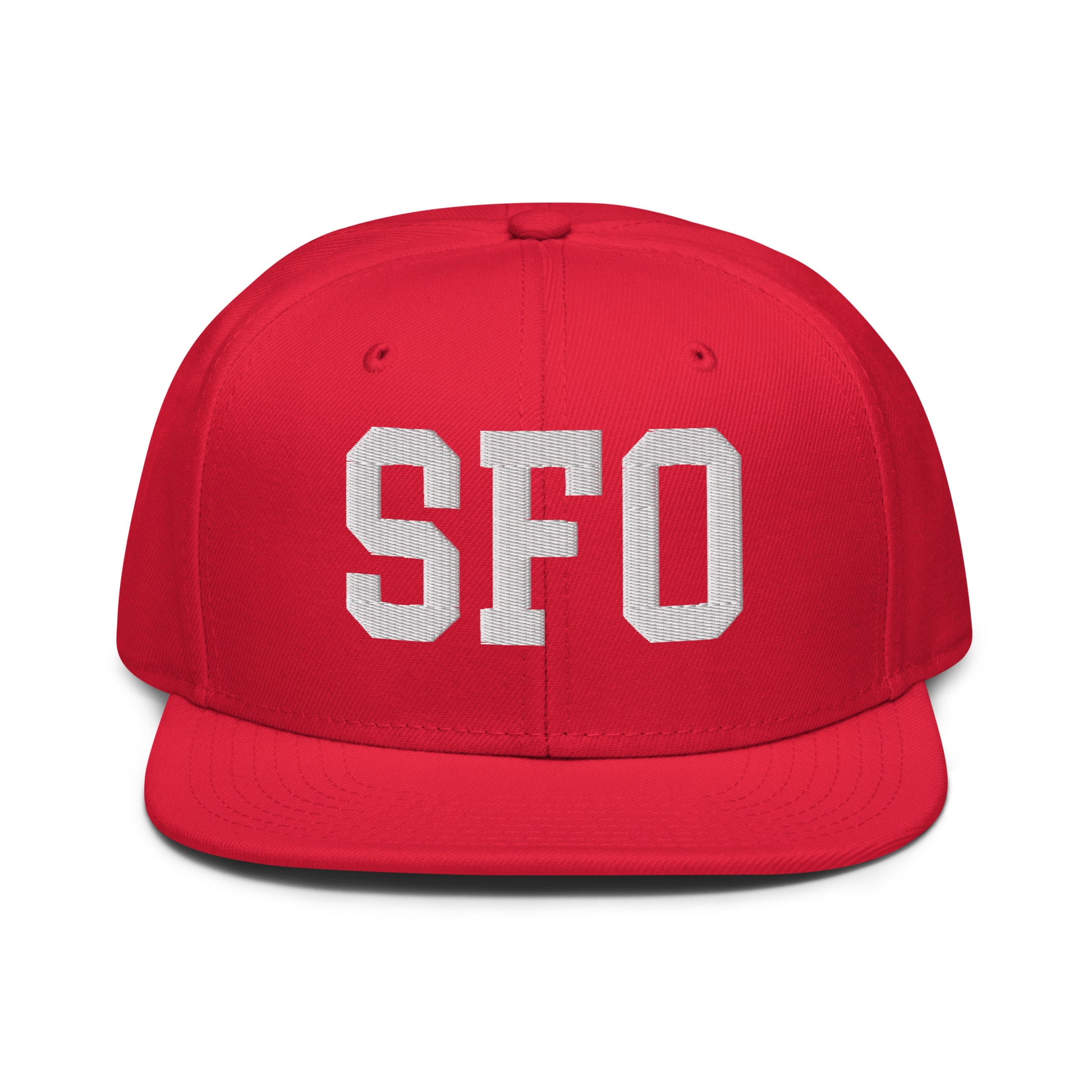 College-Style Wool-Blend Snapback Hat • White • SFO San Francisco • YHM Designs - Image 14