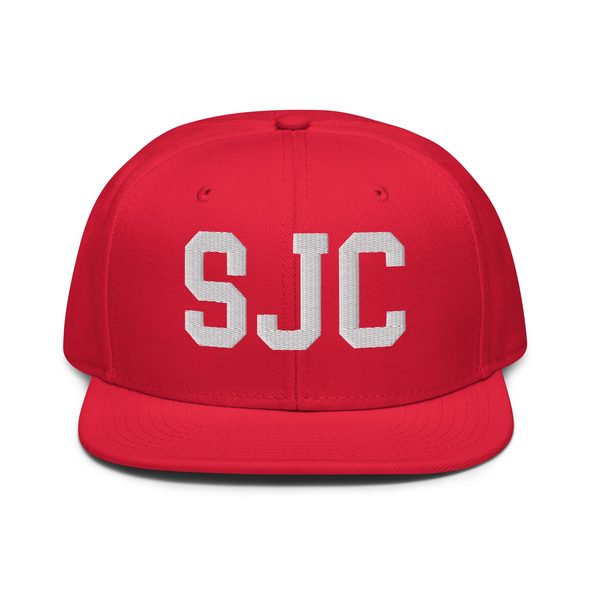 College-Style Wool-Blend Snapback Hat • White • SJC San Jose • YHM Designs - Image 14