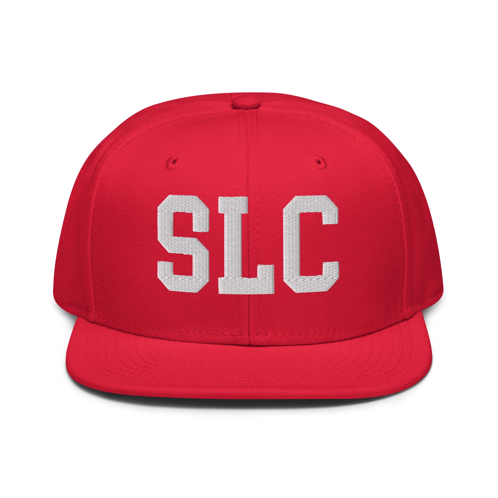 College-Style Wool-Blend Snapback Hat • White • SLC Salt Lake City • YHM Designs - Image 14