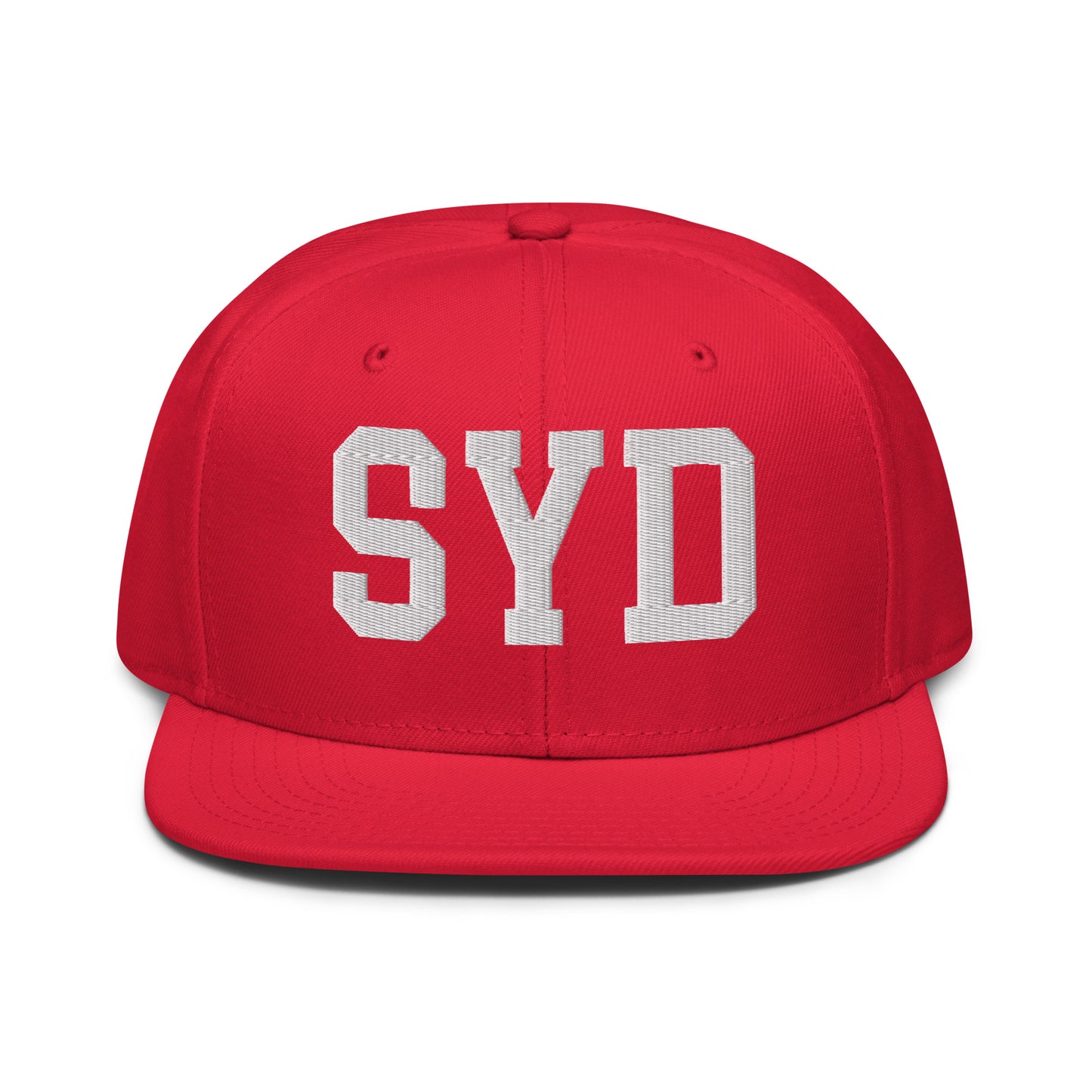 College-Style Wool-Blend Snapback Hat • White • SYD Sydney • YHM Designs - Image 14