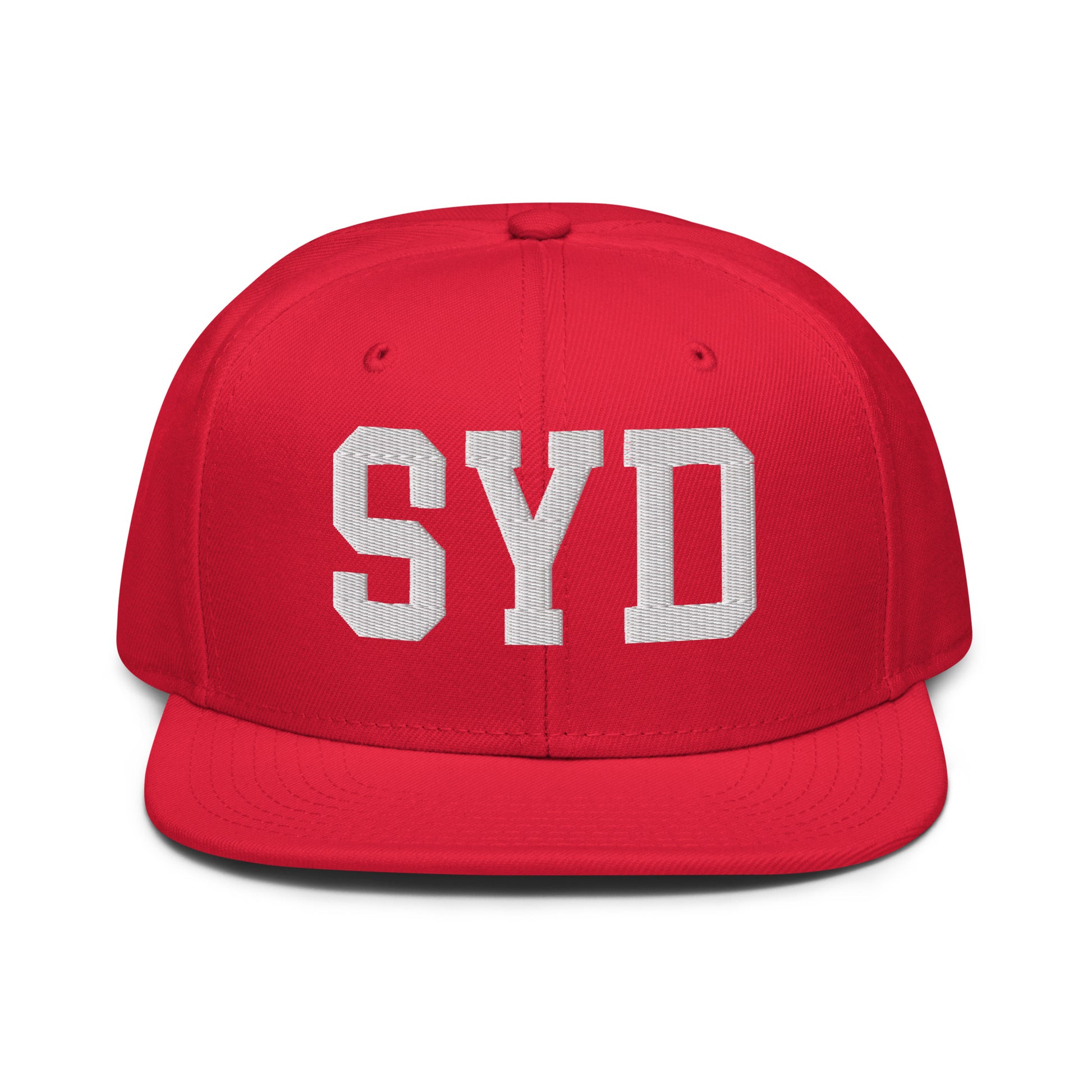 College-Style Wool-Blend Snapback Hat • White • SYD Sydney • YHM Designs - Image 14