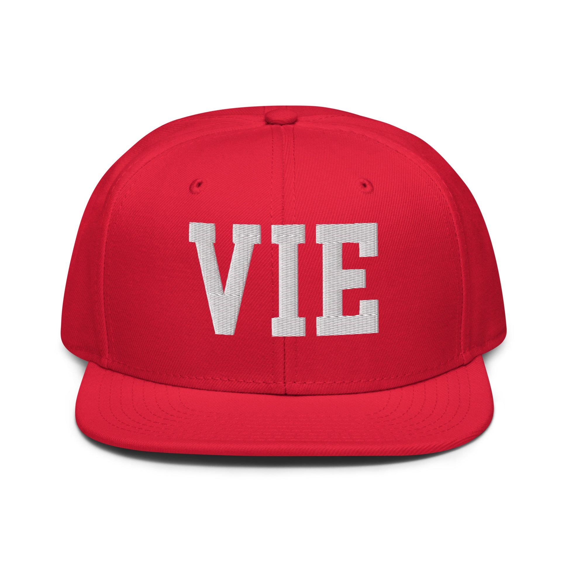 College-Style Wool-Blend Snapback Hat • White • VIE Vienna • YHM Designs - Image 14