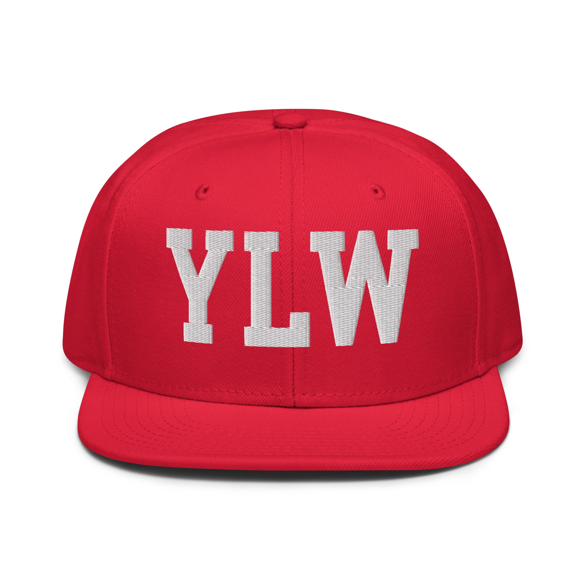 College-Style Wool-Blend Snapback Hat • White • YLW Kelowna • YHM Designs - Image 14