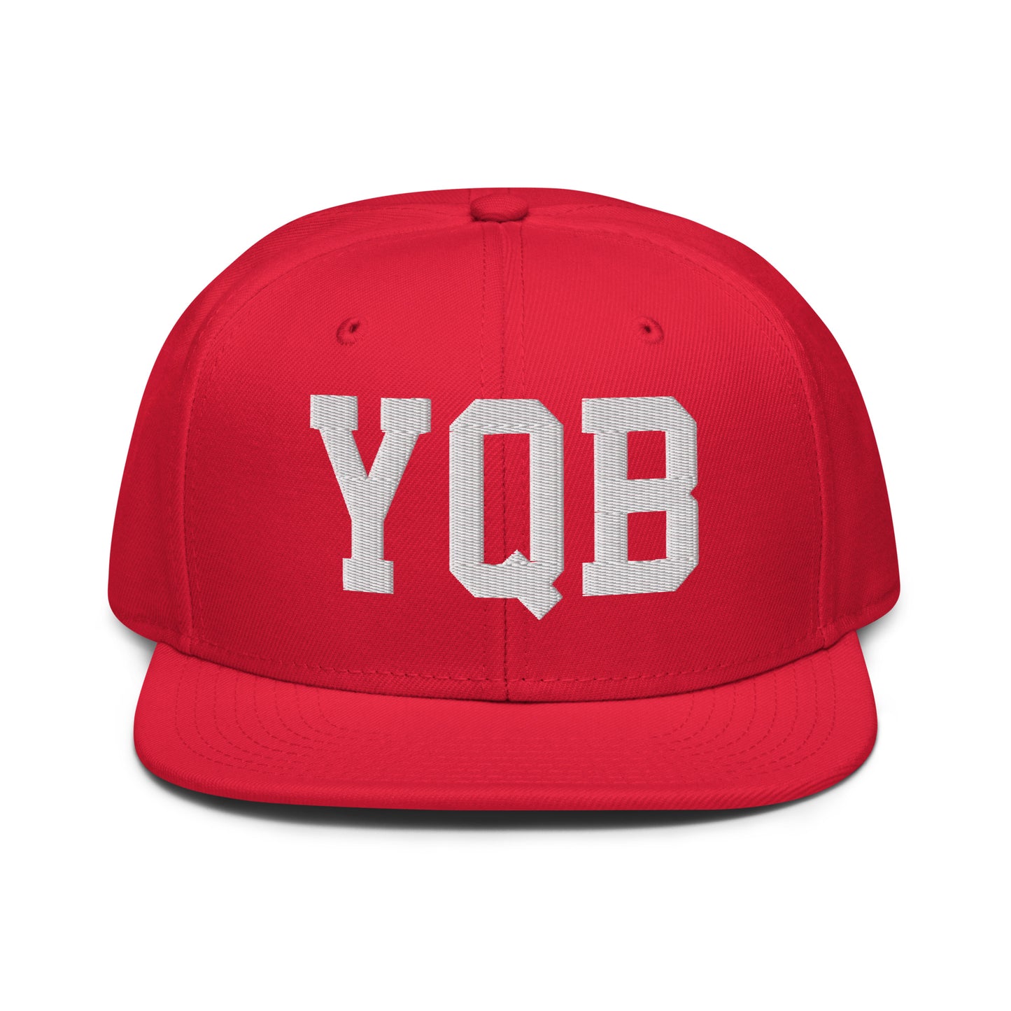 College-Style Wool-Blend Snapback Hat • White • YQB Quebec City • YHM Designs - Image 14