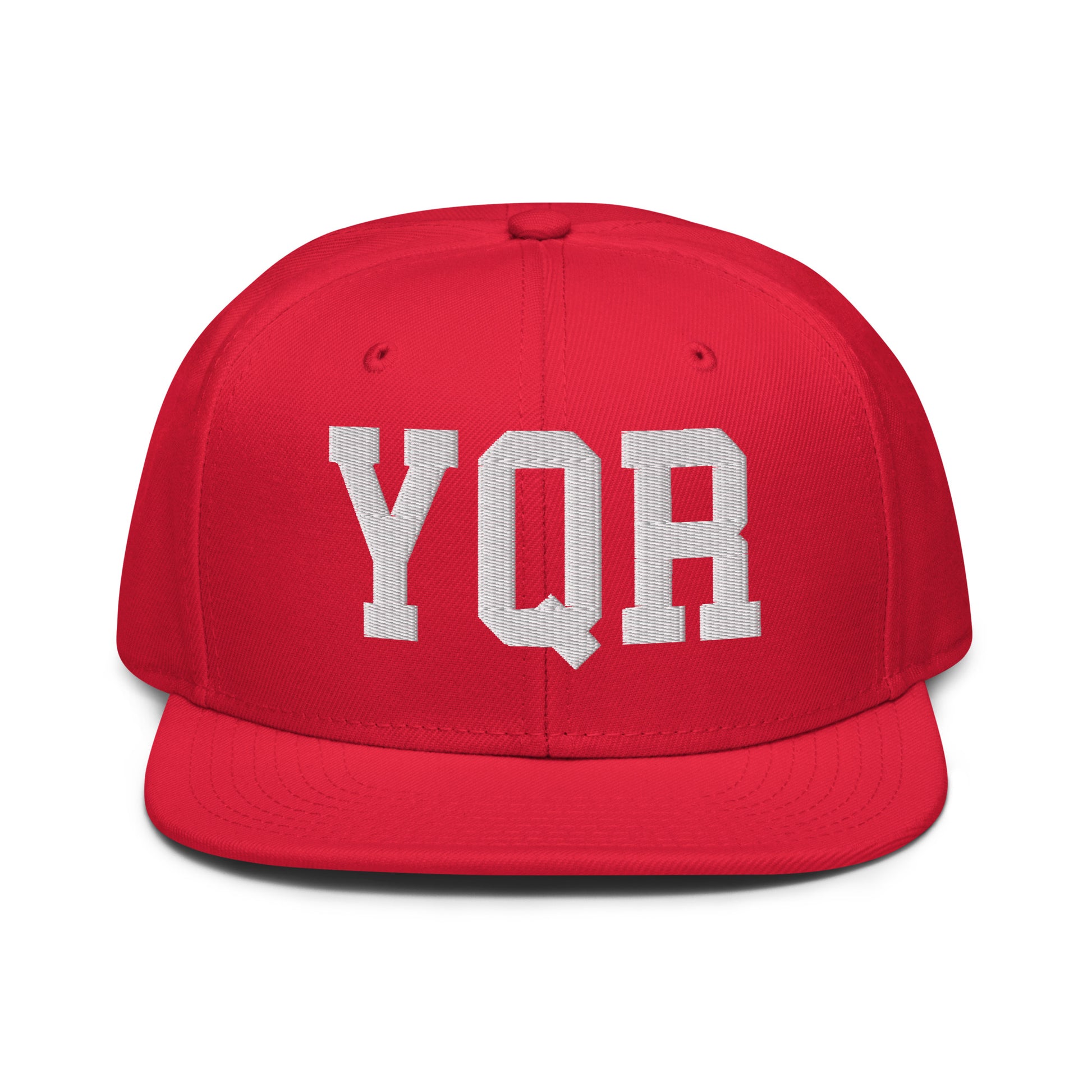 College-Style Wool-Blend Snapback Hat • White • YQR Regina • YHM Designs - Image 14