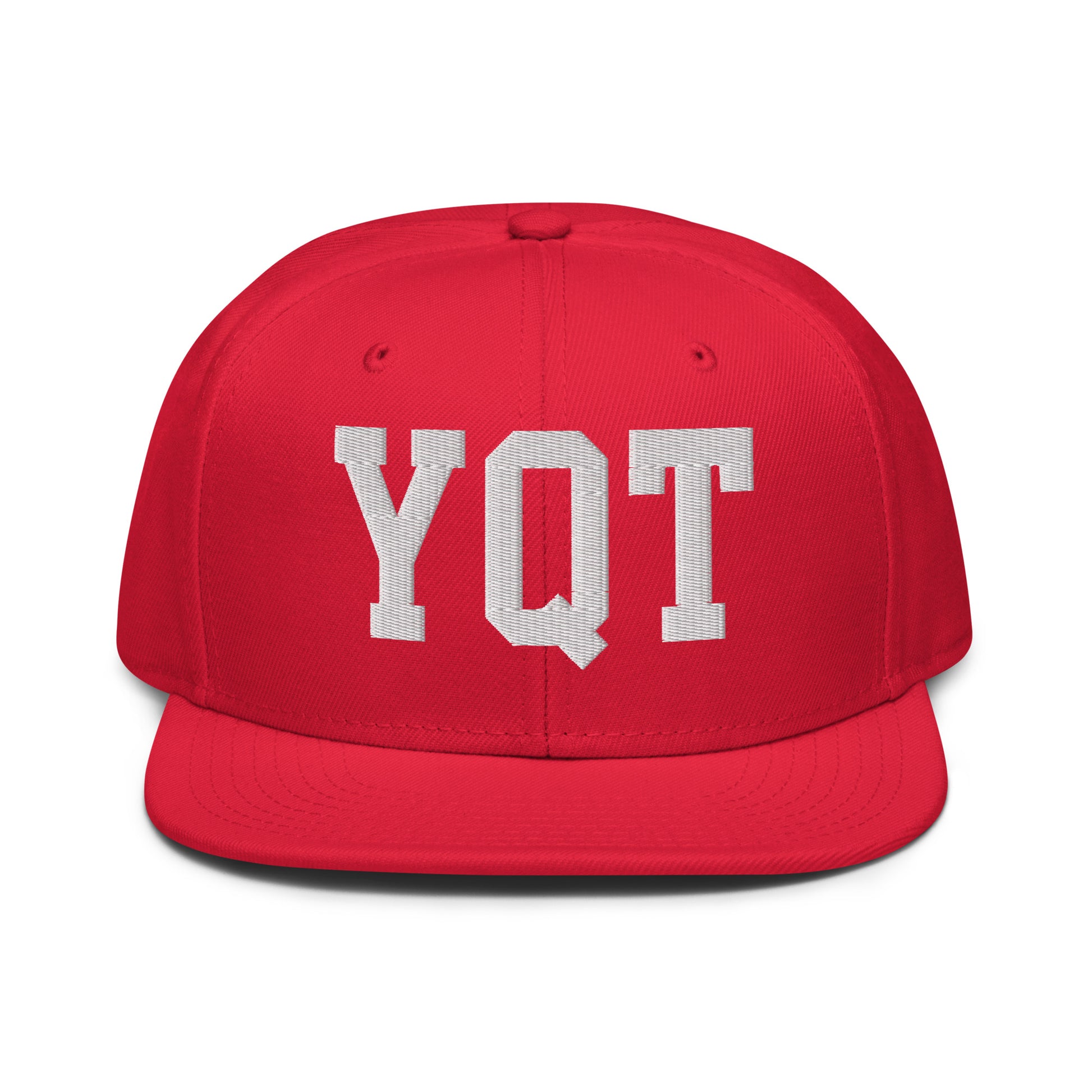 College-Style Wool-Blend Snapback Hat • White • YQT Thunder Bay • YHM Designs - Image 14
