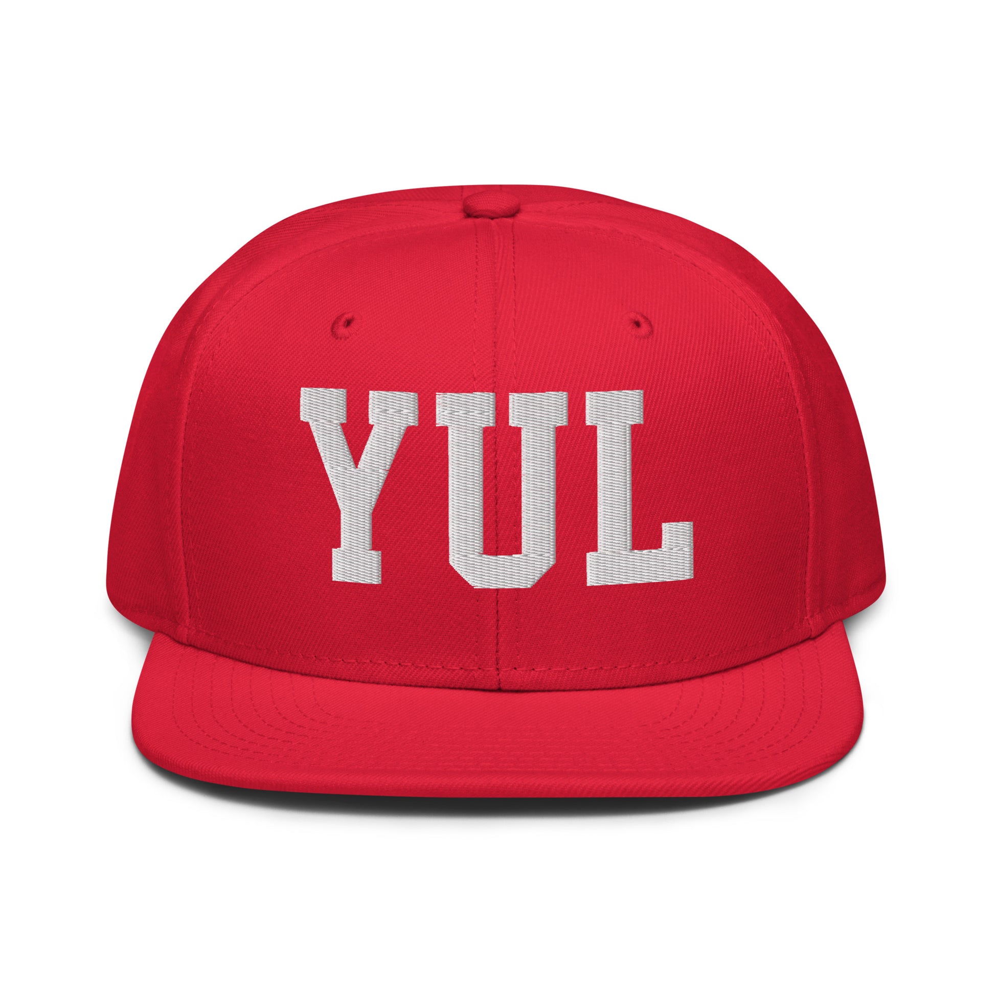 College-Style Wool-Blend Snapback Hat • White • YUL Montreal • YHM Designs - Image 14