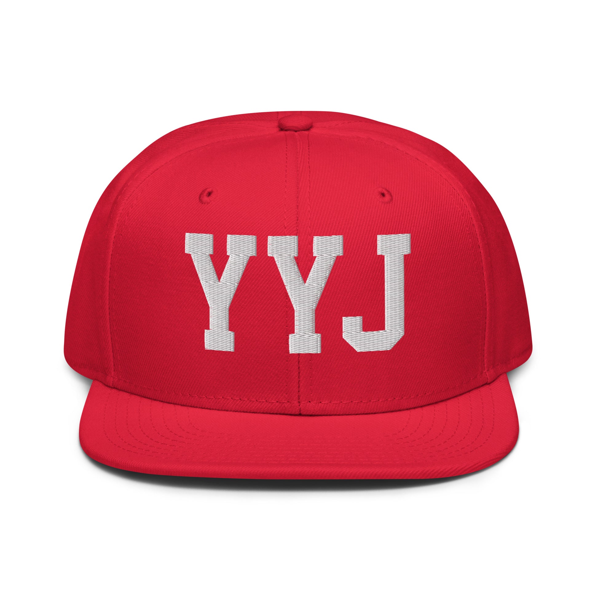 College-Style Wool-Blend Snapback Hat • White • YYJ Victoria • YHM Designs - Image 14