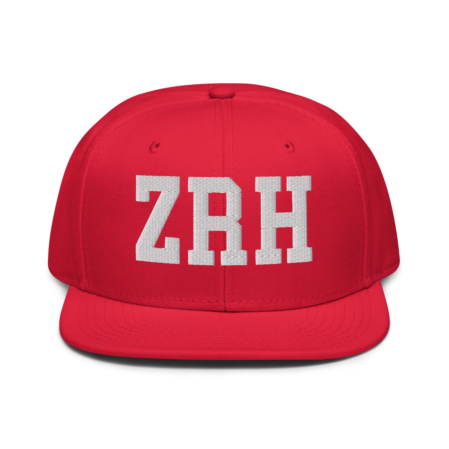 College-Style Wool-Blend Snapback Hat • White • ZRH Zurich • YHM Designs - Image 14