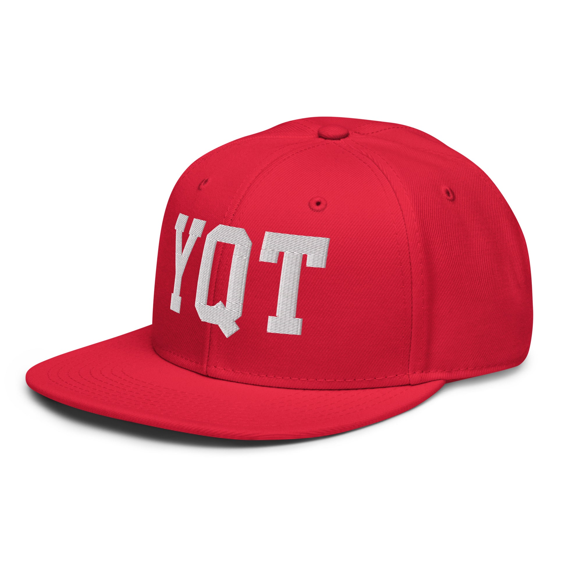 College-Style Wool-Blend Snapback Hat • White • YQT Thunder Bay • YHM Designs - Image 16