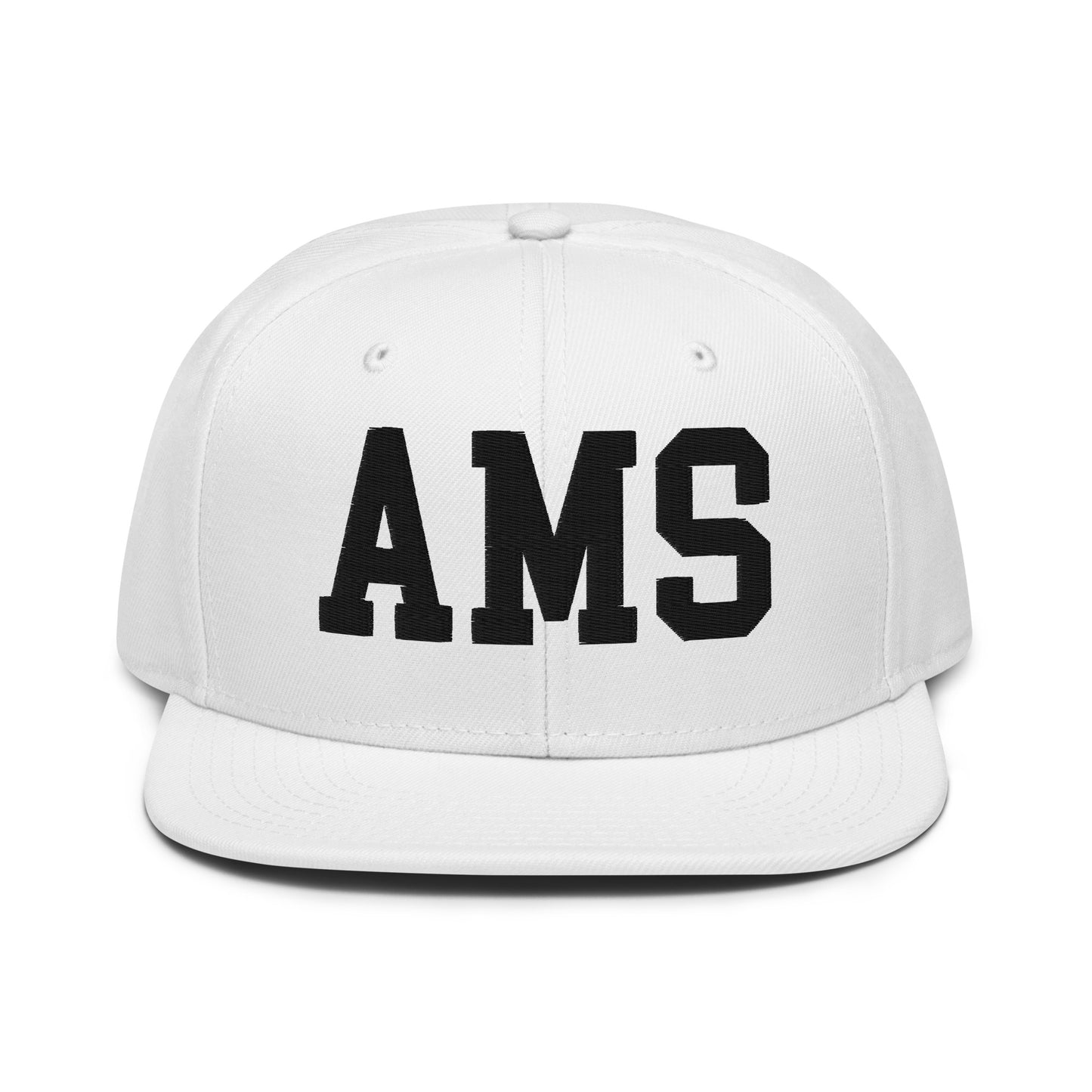 College-Style Wool-Blend Snapback Hat • Black • AMS Amsterdam • YHM Designs - Image 26