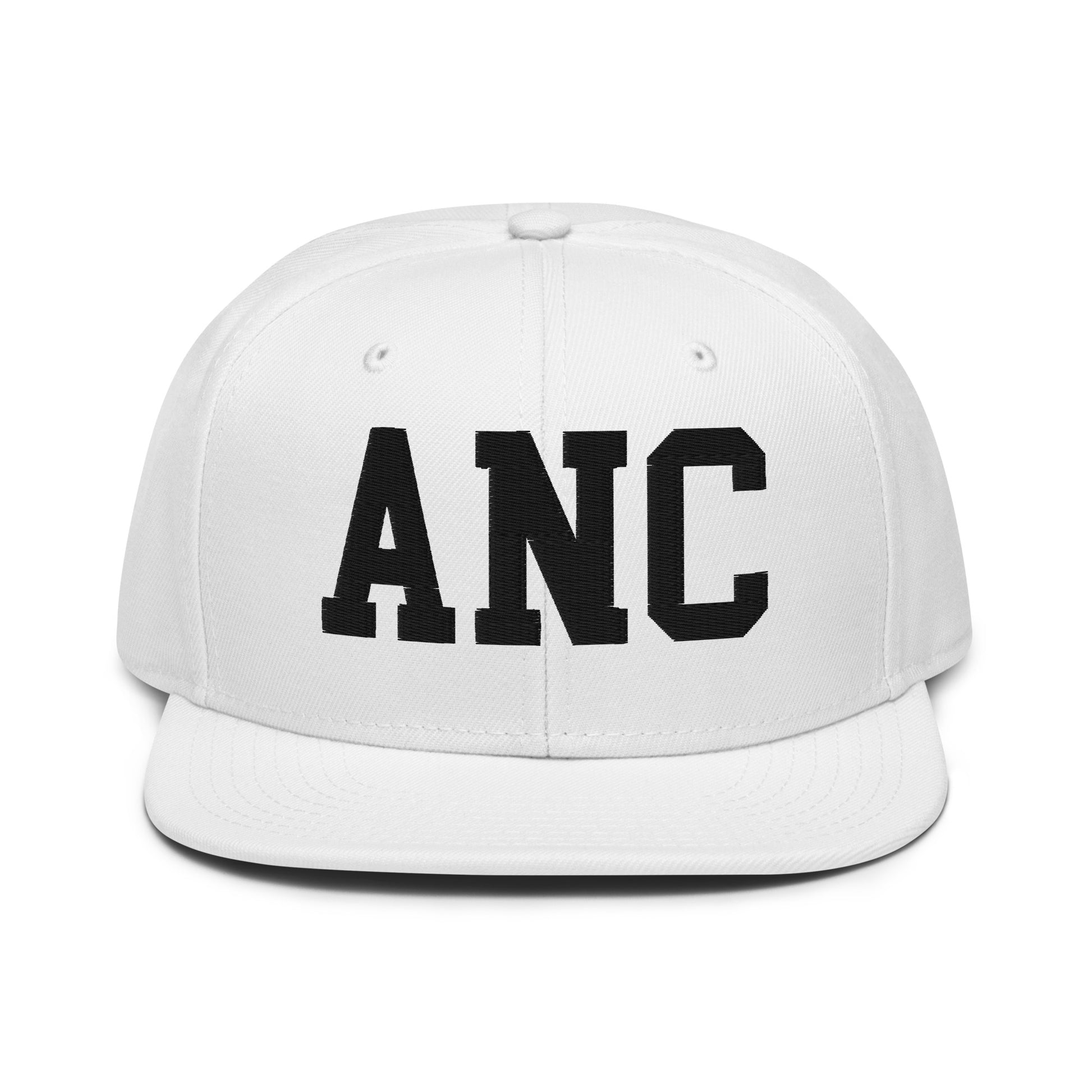College-Style Wool-Blend Snapback Hat • Black • ANC Anchorage • YHM Designs - Image 26