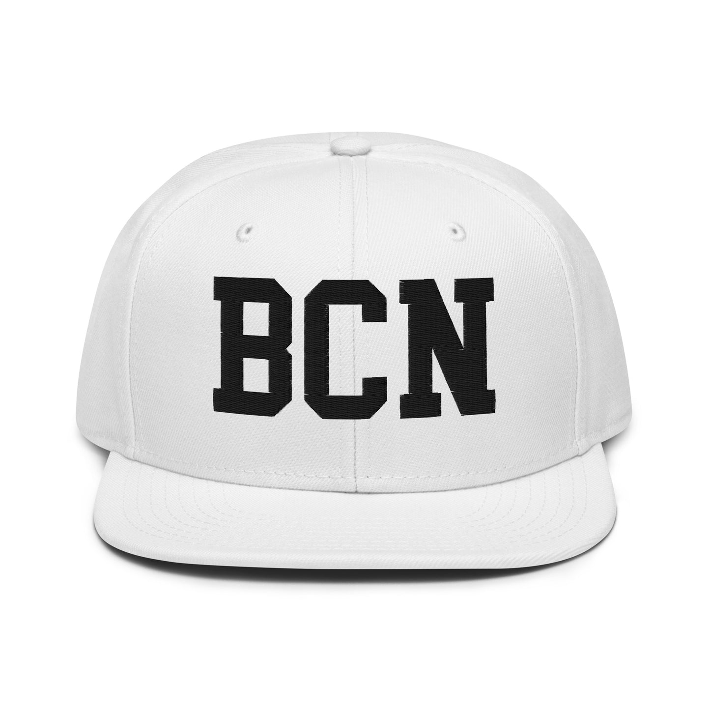 College-Style Wool-Blend Snapback Hat • Black • BCN Barcelona • YHM Designs - Image 26