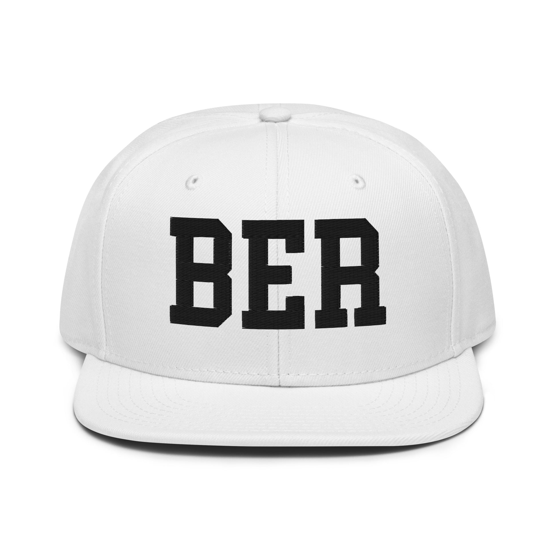 College-Style Wool-Blend Snapback Hat • Black • BER Berlin • YHM Designs - Image 26