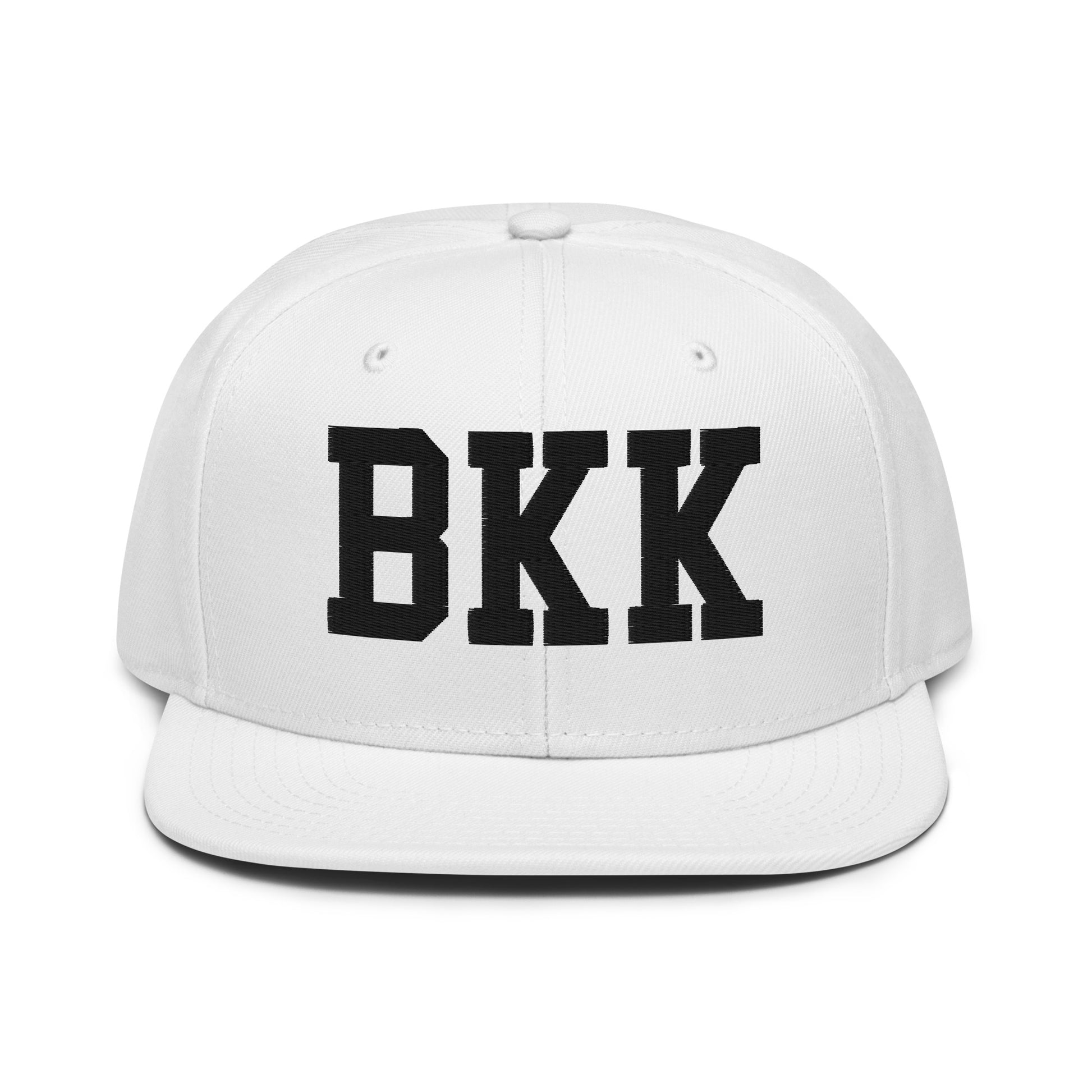 College-Style Wool-Blend Snapback Hat • Black • BKK Bangkok • YHM Designs - Image 26