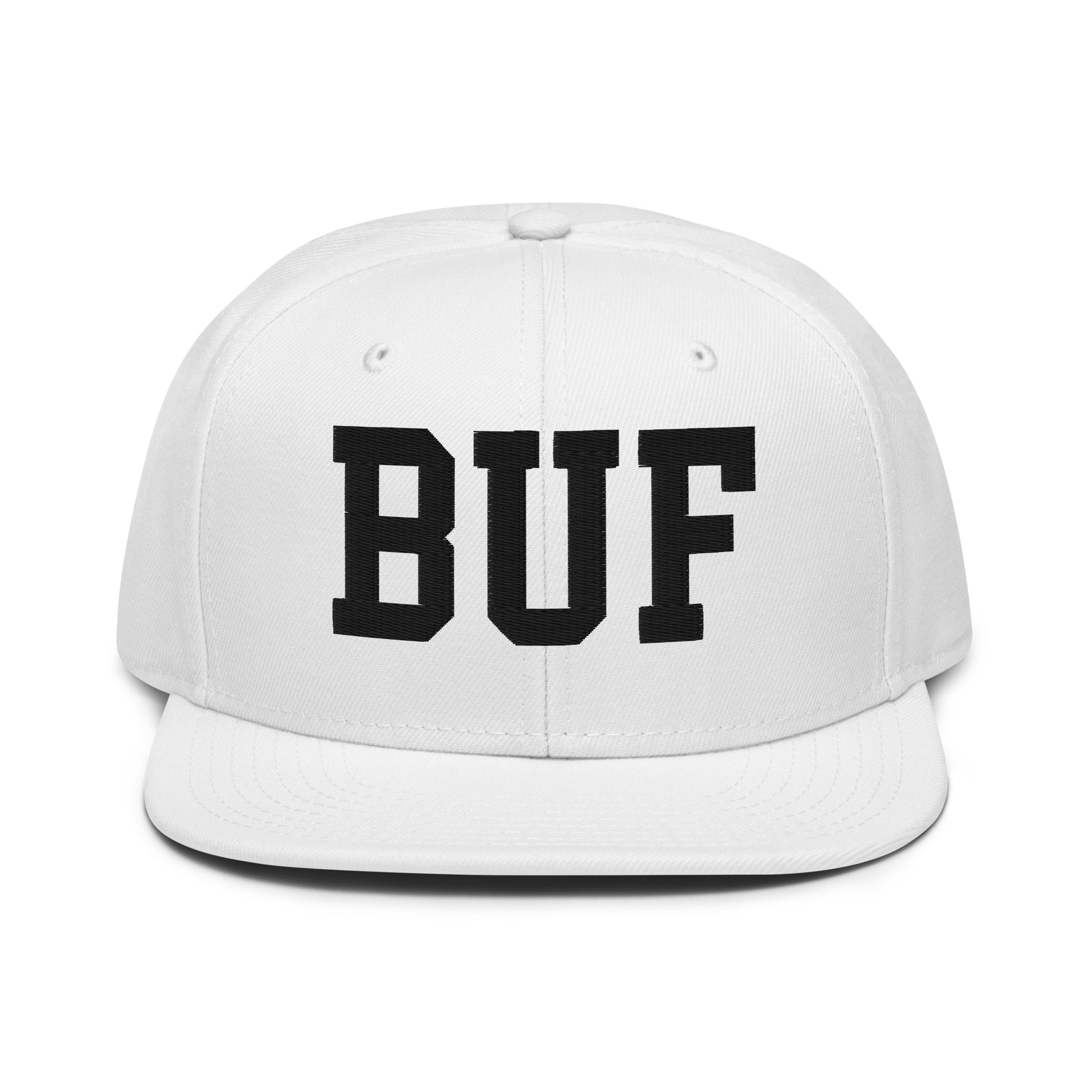 College-Style Wool-Blend Snapback Hat • Black • BUF Buffalo • YHM Designs - Image 26