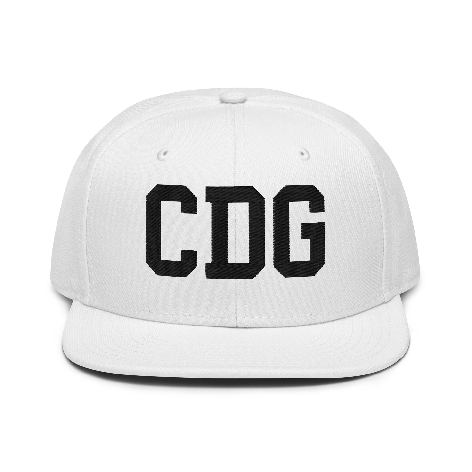 College-Style Wool-Blend Snapback Hat • Black • CDG Paris • YHM Designs - Image 26