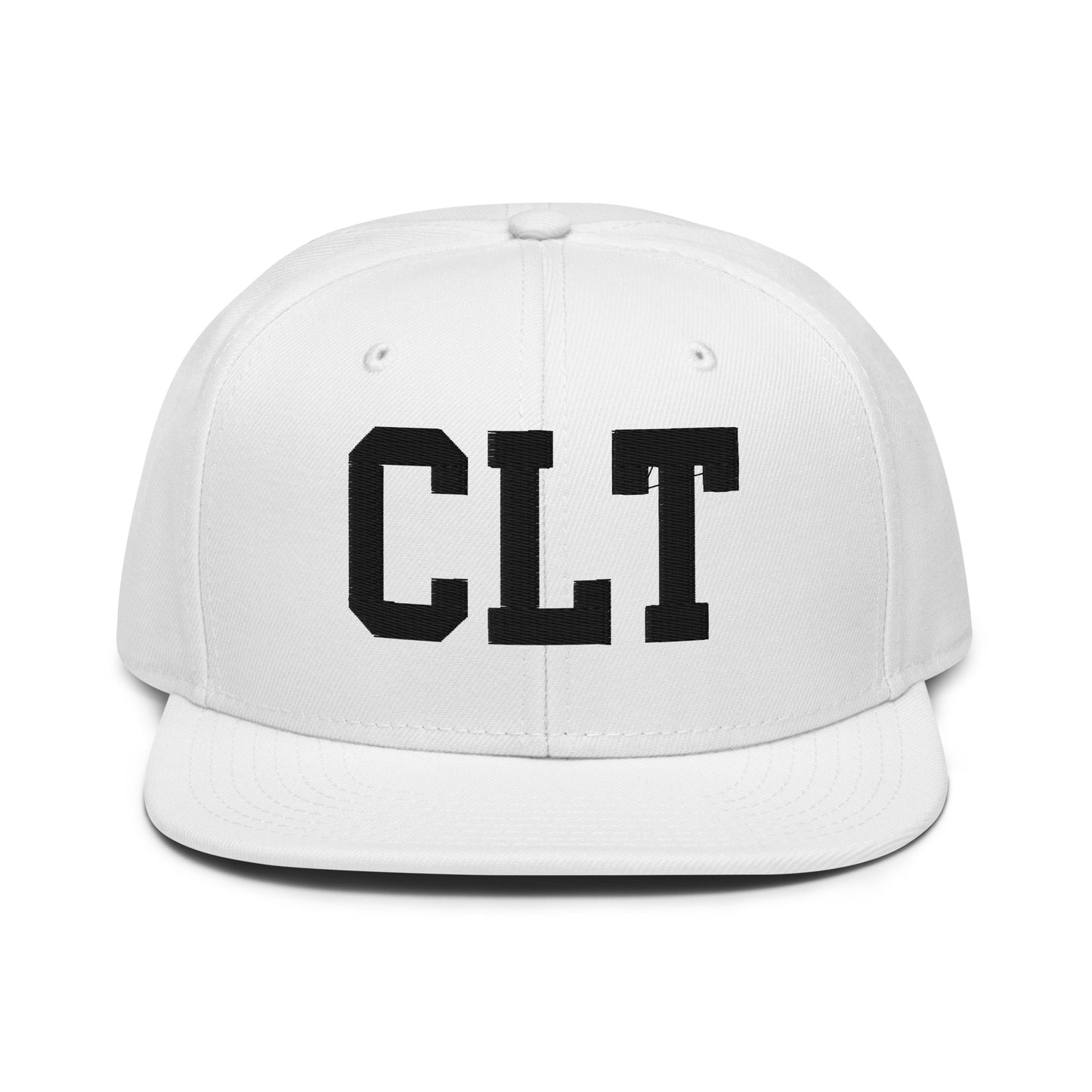 College-Style Wool-Blend Snapback Hat • Black • CLT Charlotte • YHM Designs - Image 26