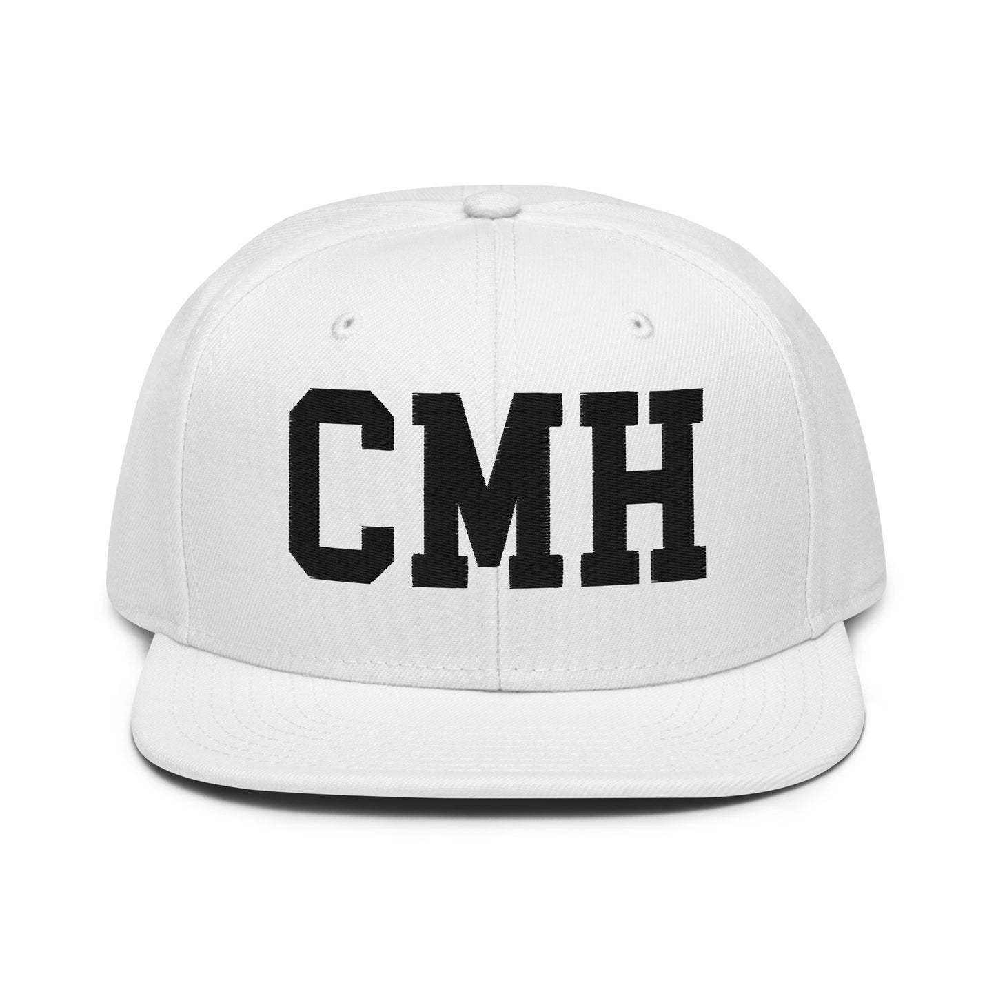 College-Style Wool-Blend Snapback Hat • Black • CMH Columbus • YHM Designs - Image 26