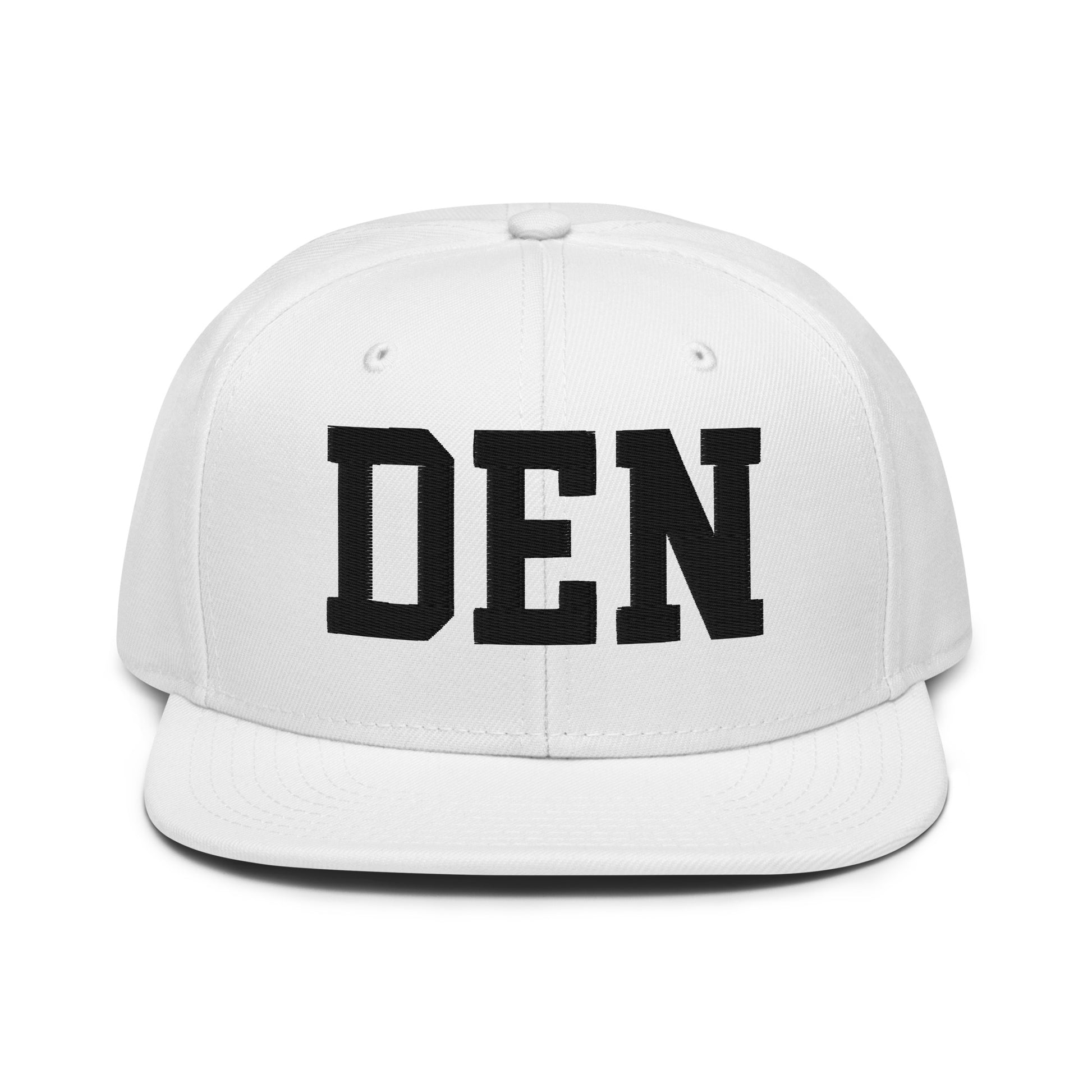 College-Style Wool-Blend Snapback Hat • Black • DEN Denver • YHM Designs - Image 26