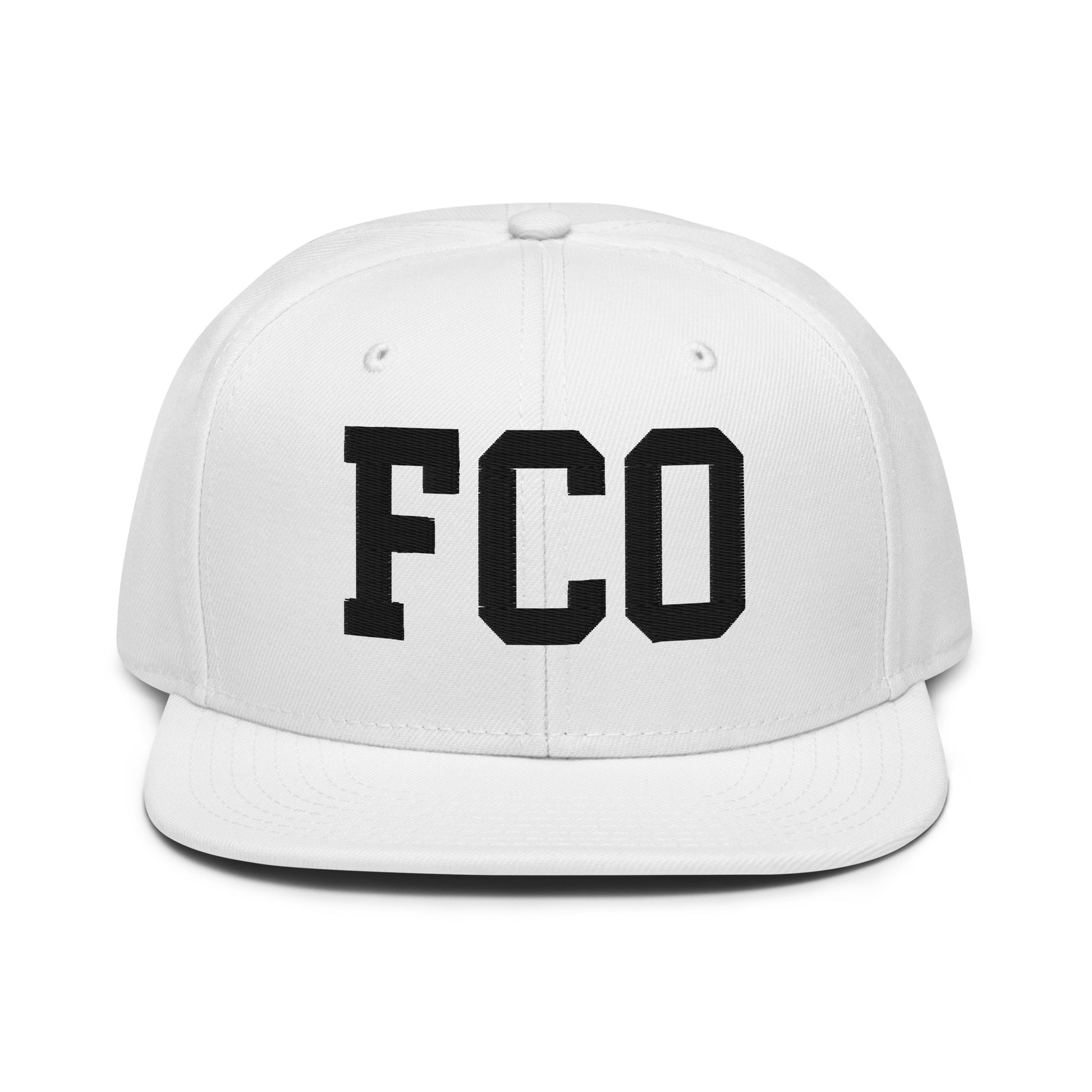 College-Style Wool-Blend Snapback Hat • Black • FCO Rome • YHM Designs - Image 26