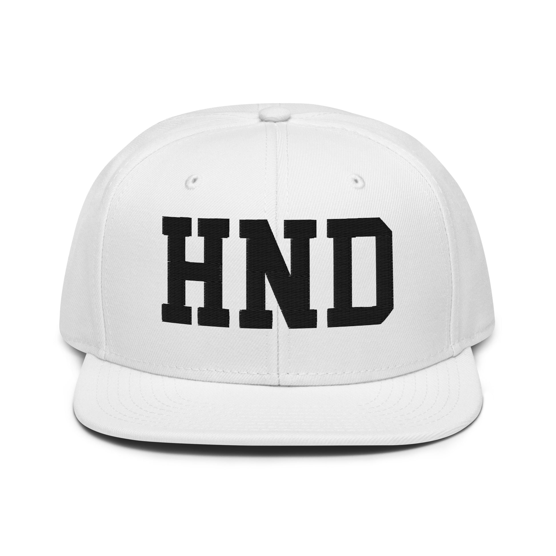 College-Style Wool-Blend Snapback Hat • Black • HND Tokyo • YHM Designs - Image 26