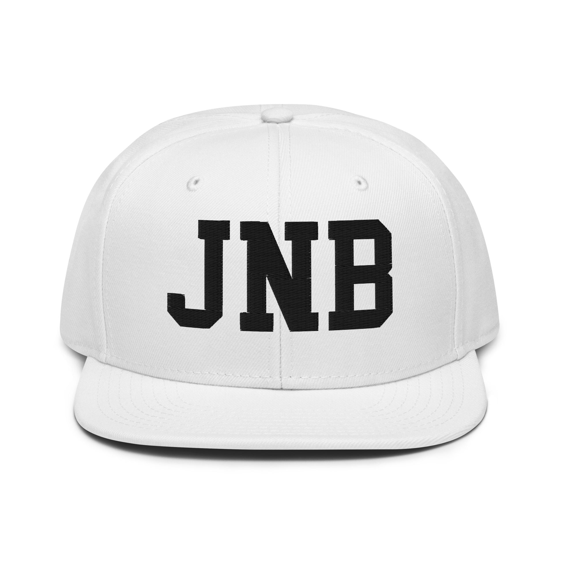 College-Style Wool-Blend Snapback Hat • Black • JNB Johannesburg • YHM Designs - Image 26