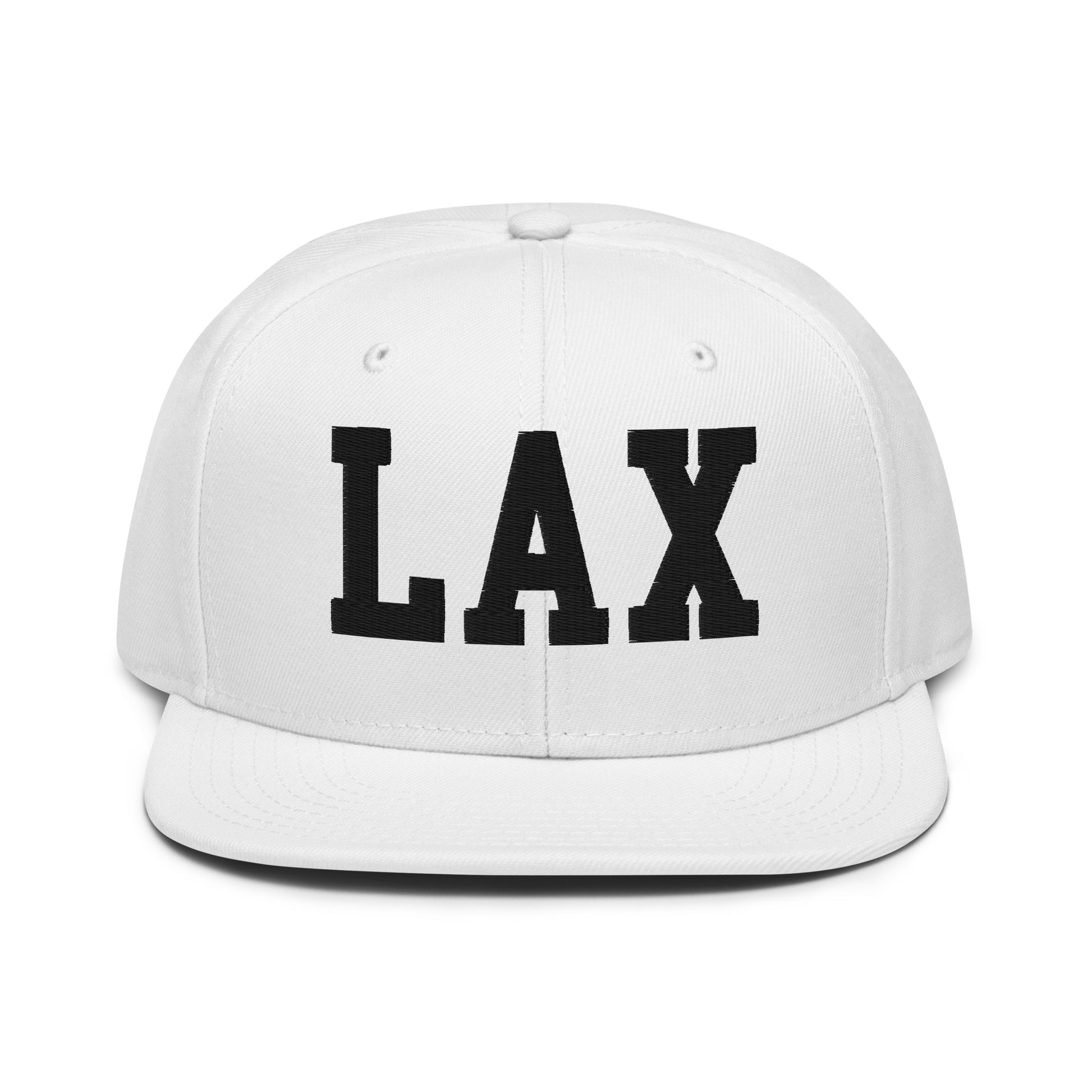 College-Style Wool-Blend Snapback Hat • Black • LAX Los Angeles • YHM Designs - Image 26