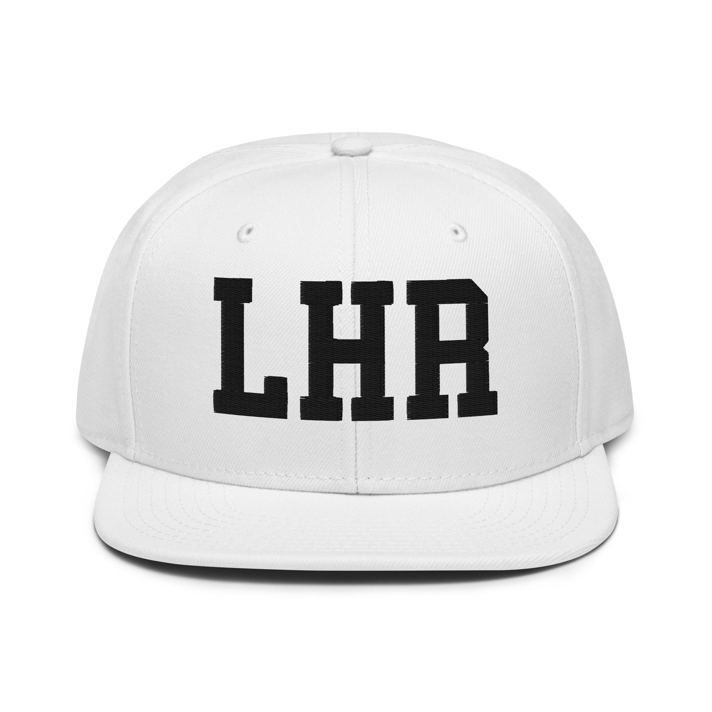 College-Style Wool-Blend Snapback Hat • Black • LHR London • YHM Designs - Image 26