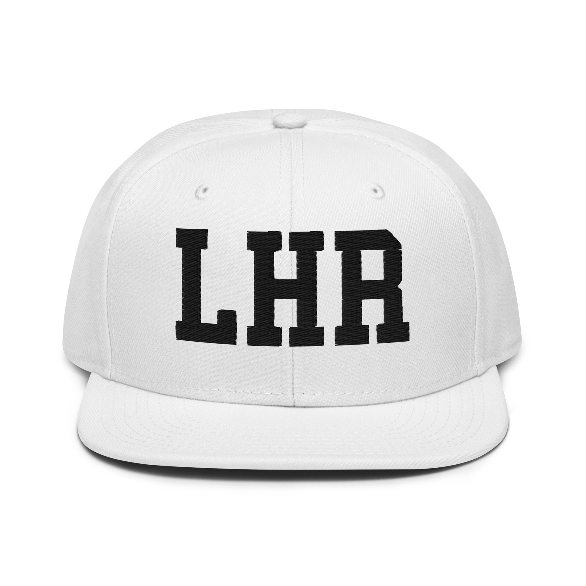College-Style Wool-Blend Snapback Hat • Black • LHR London • YHM Designs - Image 26