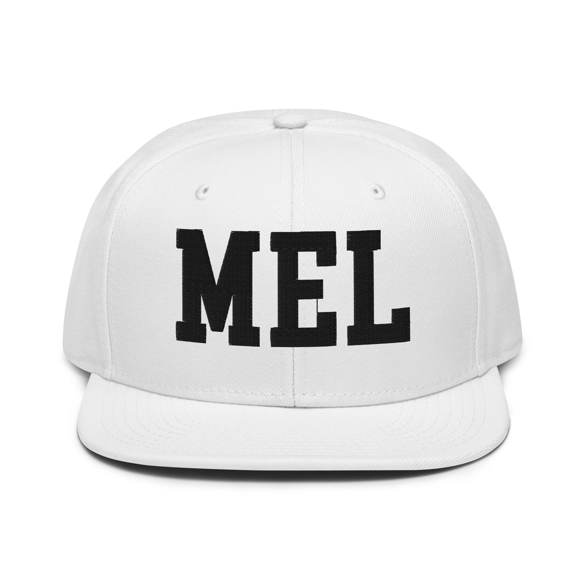 College-Style Wool-Blend Snapback Hat • Black • MEL Melbourne • YHM Designs - Image 26