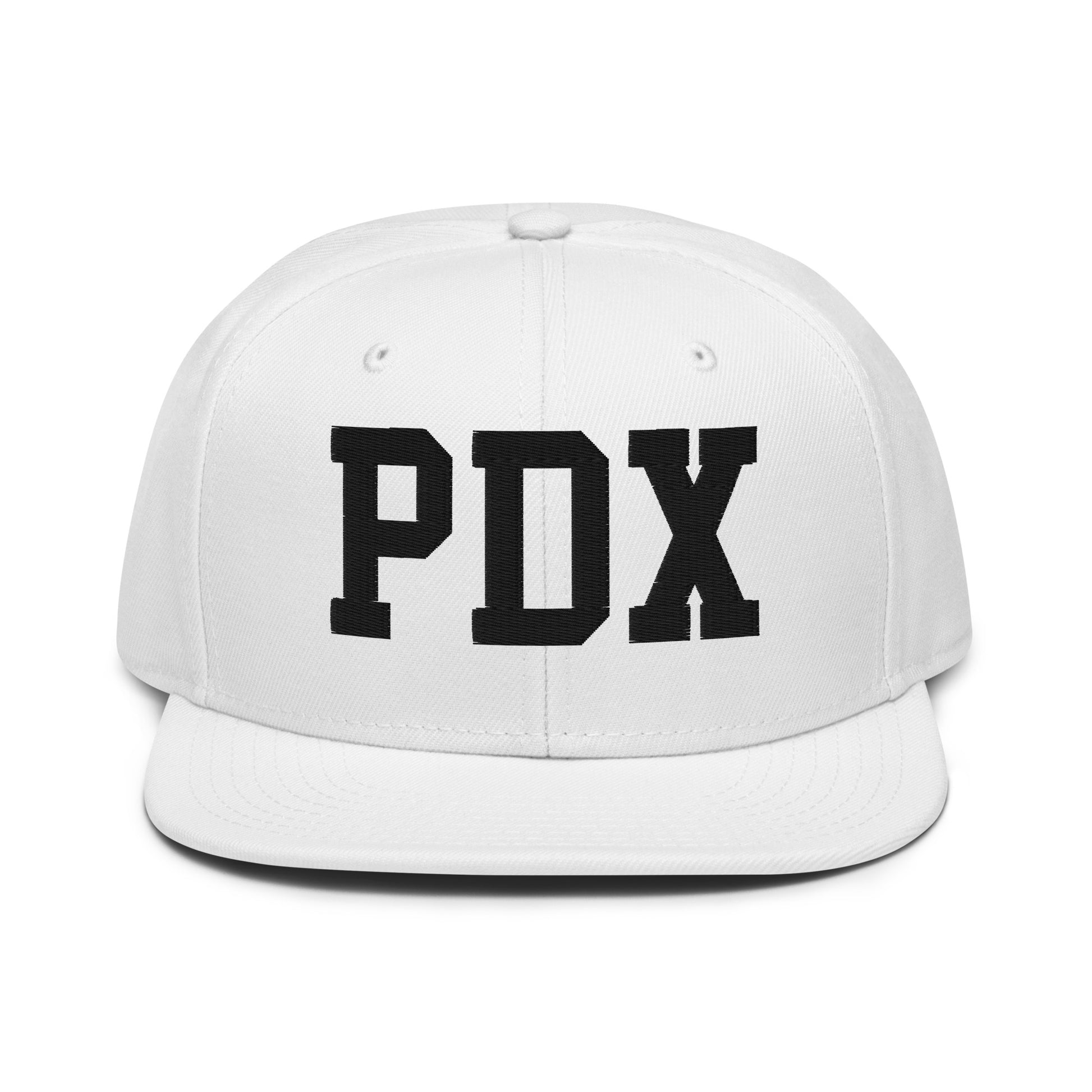 College-Style Wool-Blend Snapback Hat • Black • PDX Portland • YHM Designs - Image 26