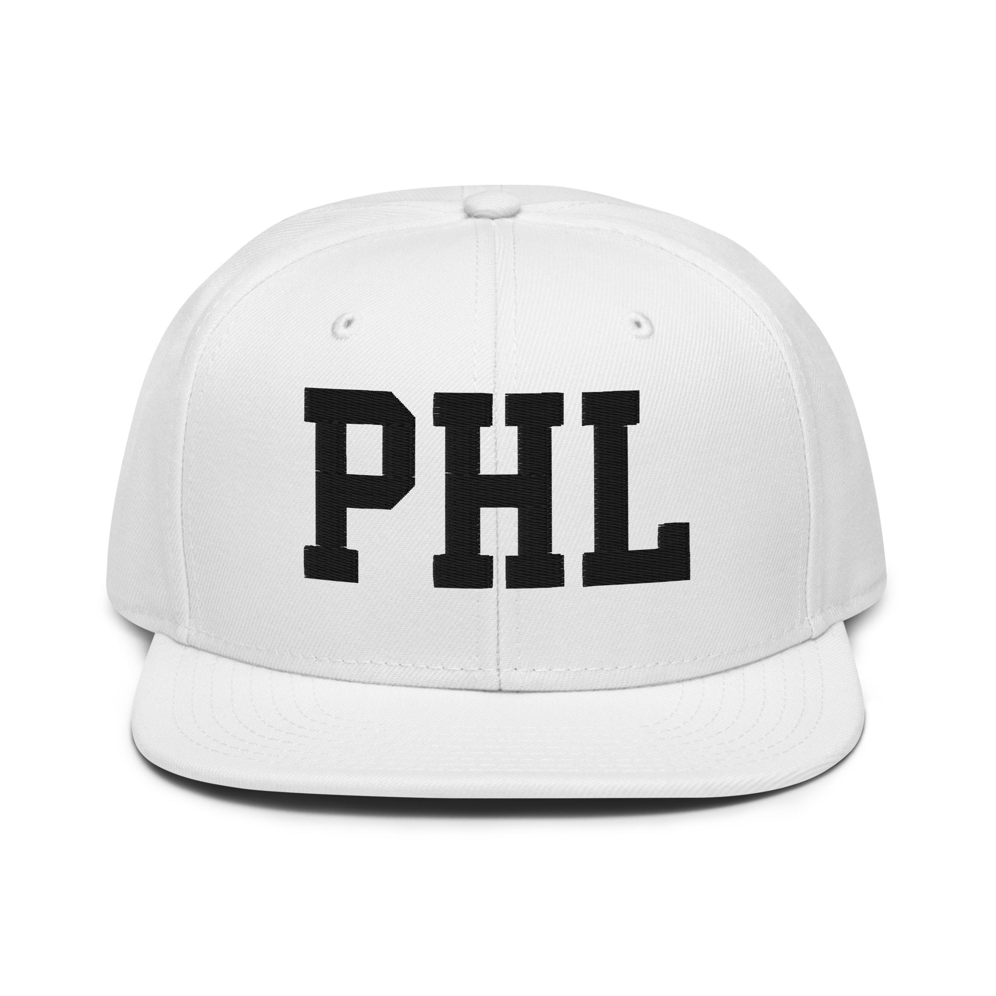 College-Style Wool-Blend Snapback Hat • Black • PHL Philadelphia • YHM Designs - Image 26